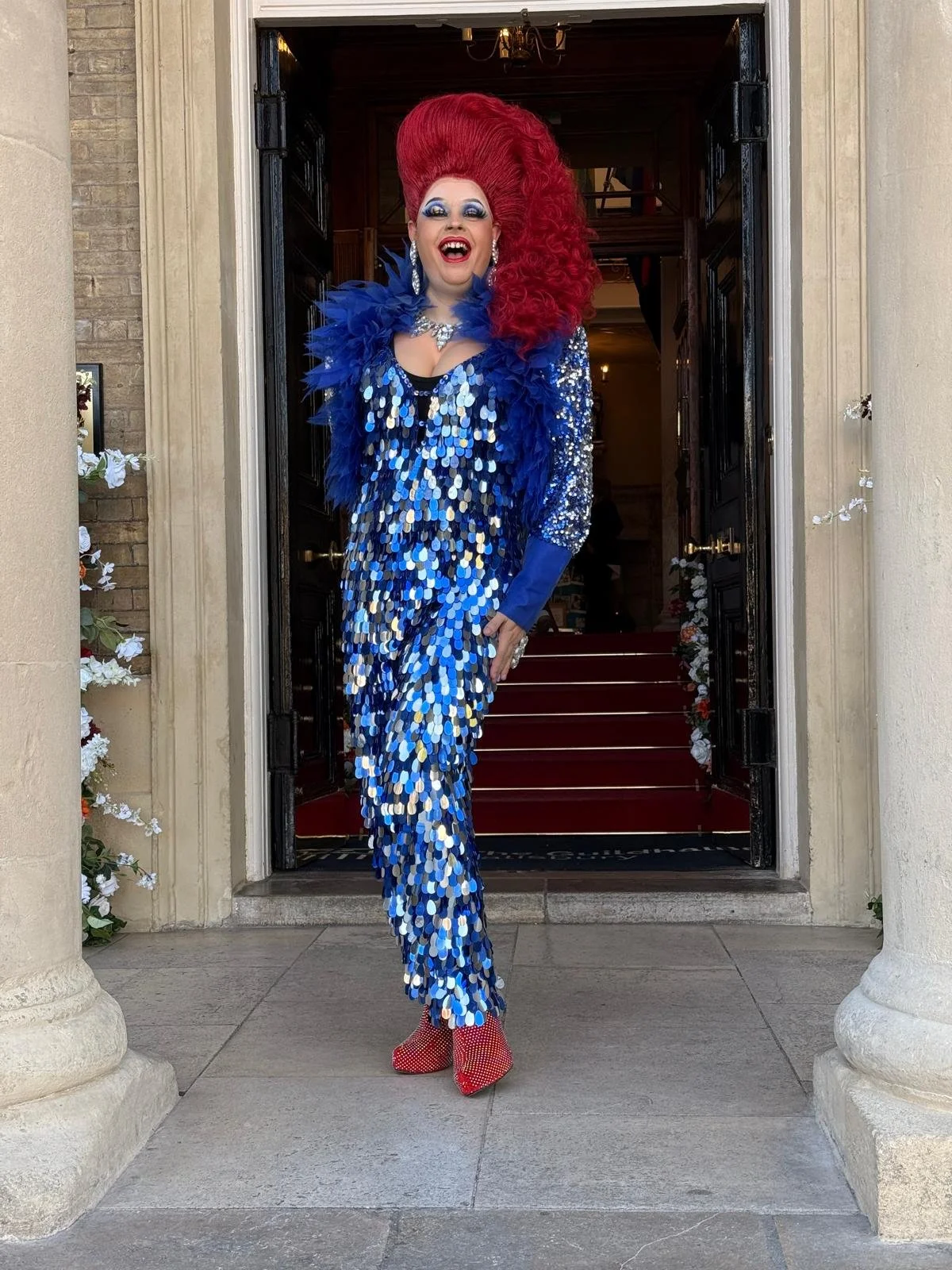 Dixie attending an event at Salisbury Guildhall