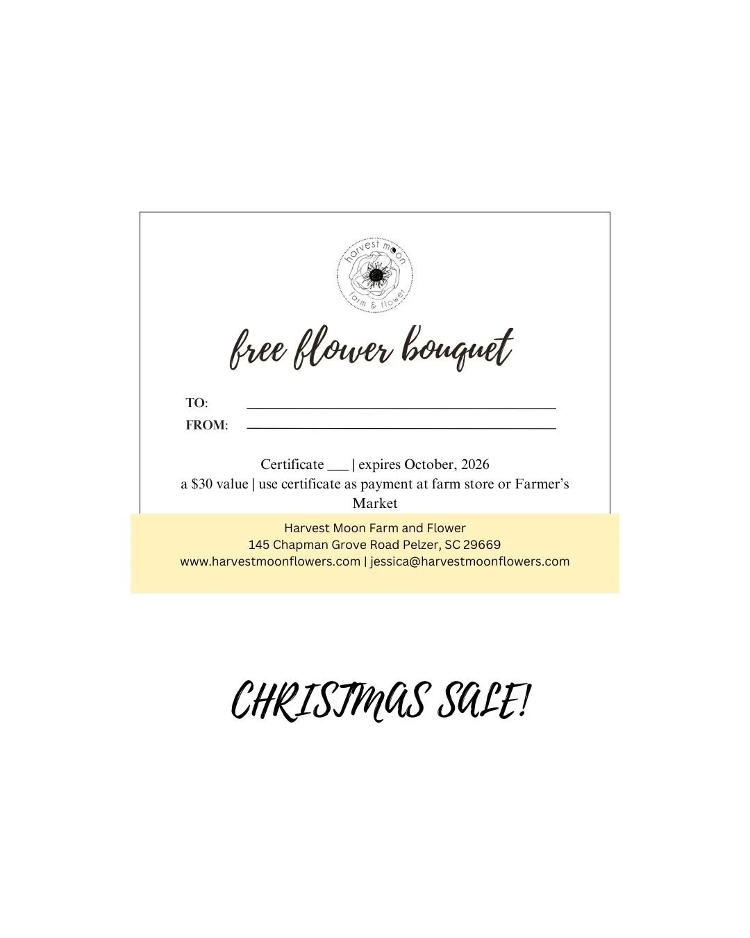 1 for $30 BOUQUET COUPON