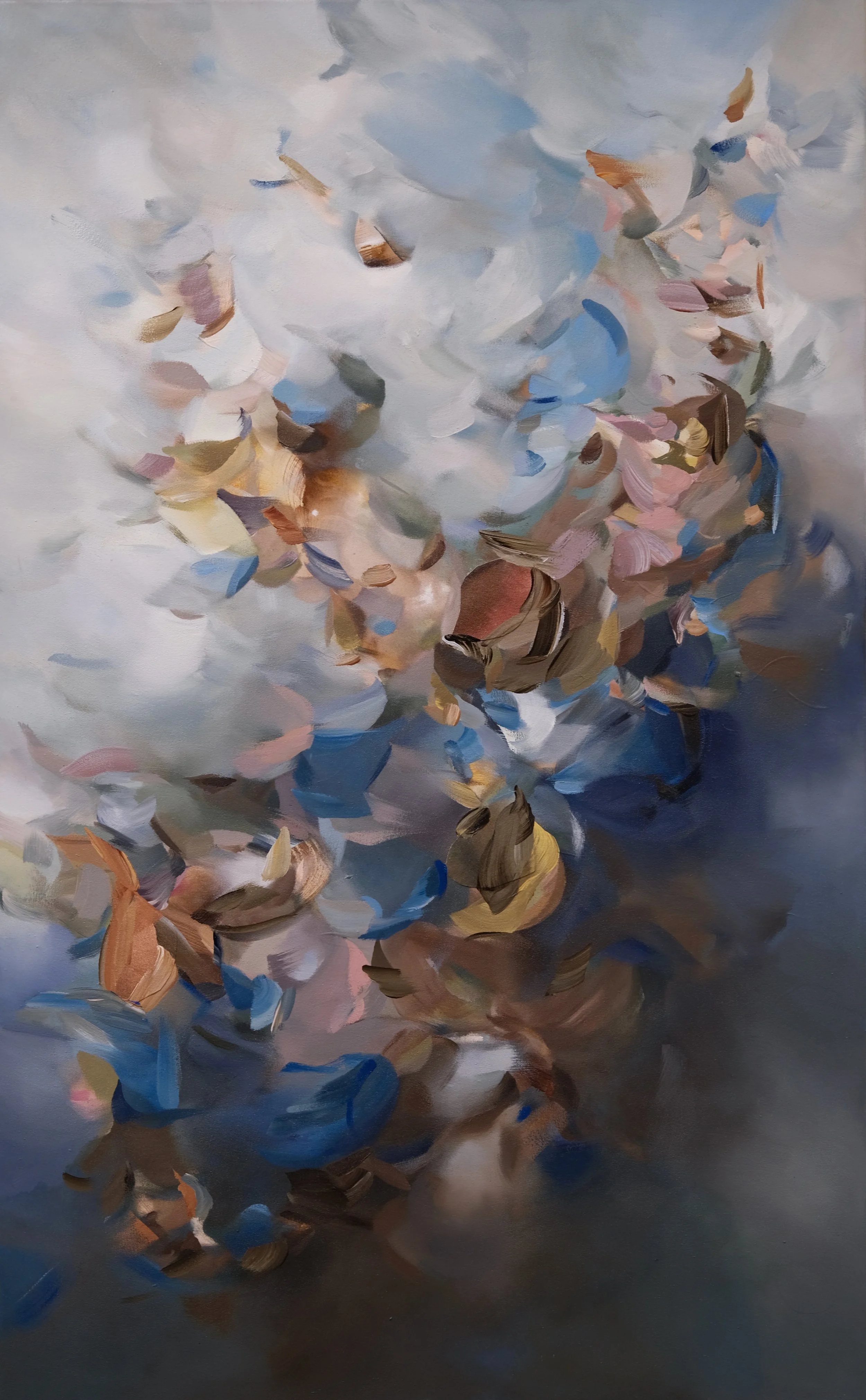 The Brilliance of Light_48x30_acrylic, oil + collage on canvas_2025.jpeg