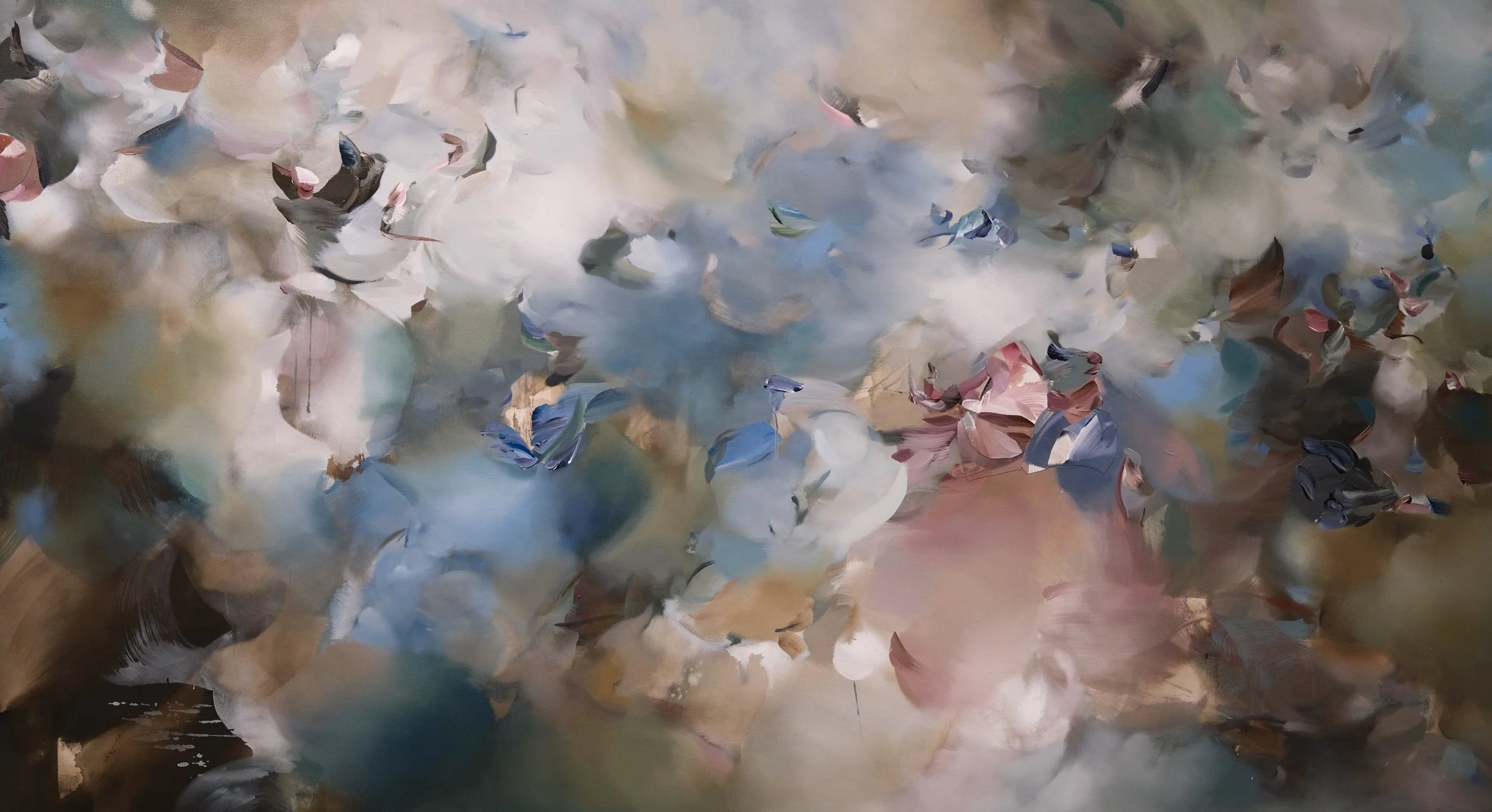 Emphatic Softness_48x96_acrylic, oil + collage on canvas_2025.jpeg