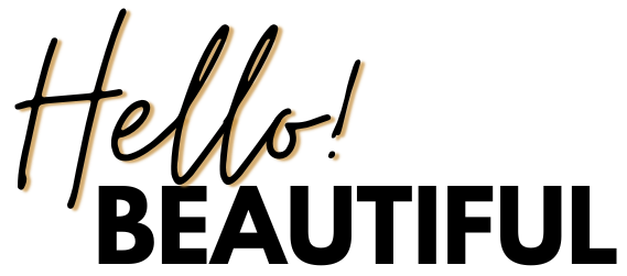 The word 'Hello!' written in gold cursive font.