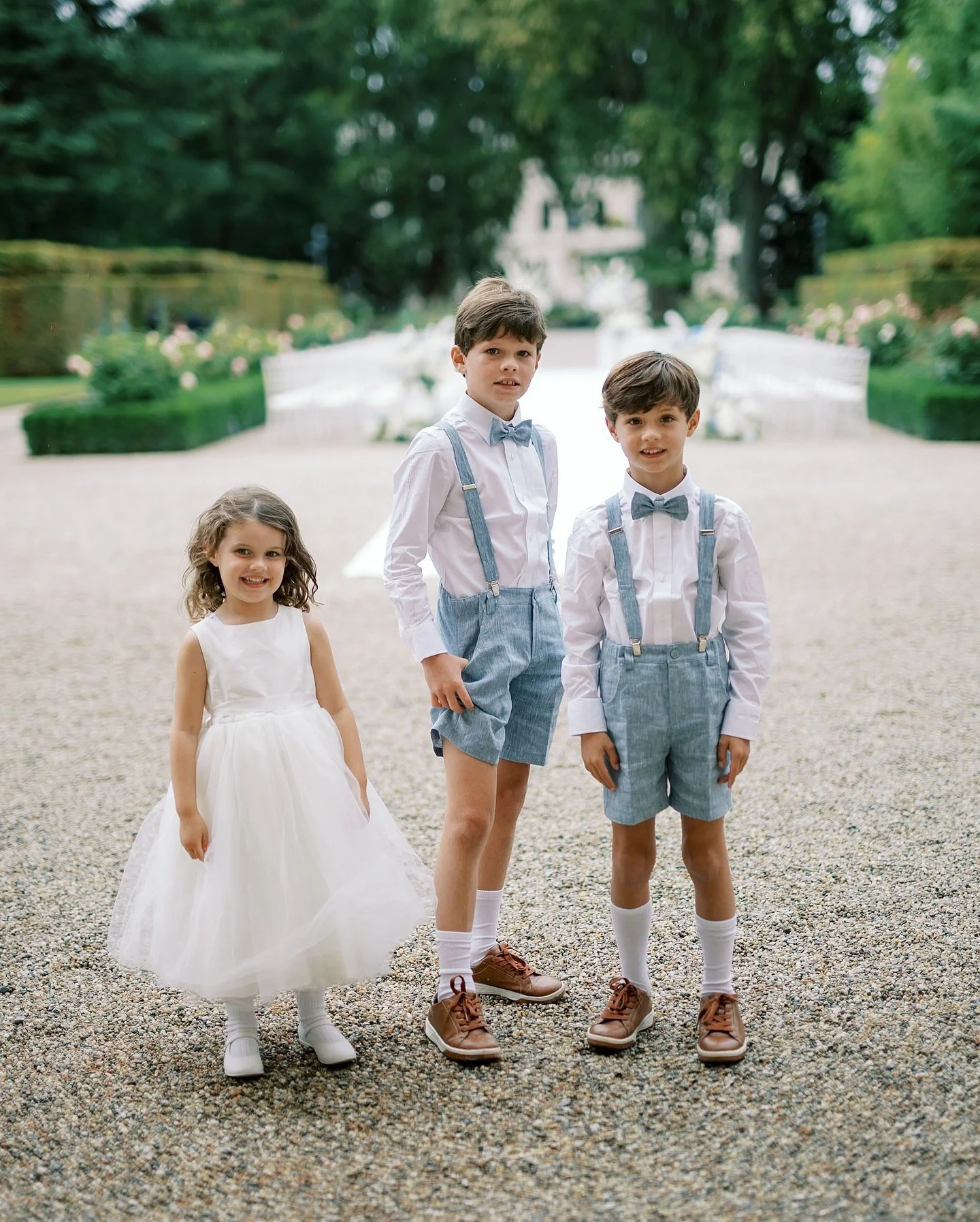 Vienna nights done right. Caroline &amp; Andrew celebrated their love in the most timeless way &mdash; with @averybelovedwedding orchestrating pure magic at the unforgettable Lichtenstein Palace.

Soft blue tones drifting through the gardens, black-t