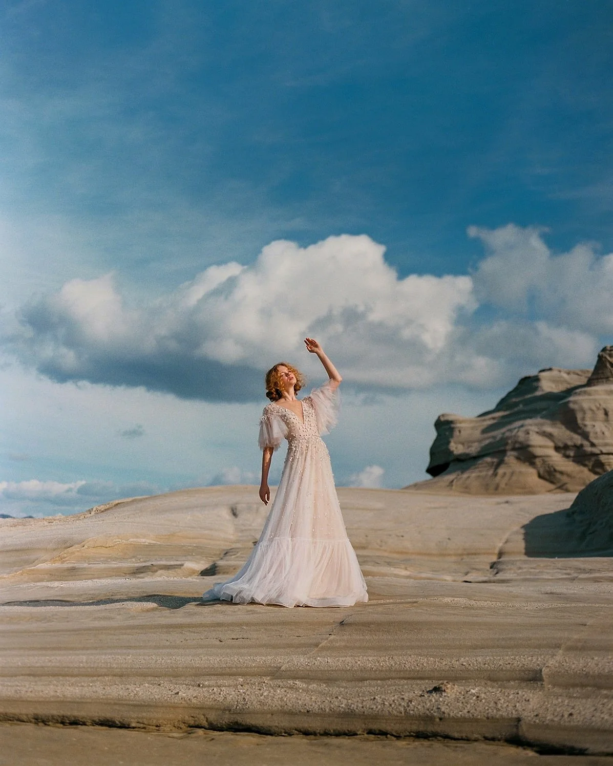 Being in Milos today for Veronica &amp; Cameron&rsquo;s wedding brings back such beautiful memories from when I photographed @madebride collection here. This island never stops inspiring me.

#Milos #MilosIsland #GreekIslands #DestinationWedding #Mil