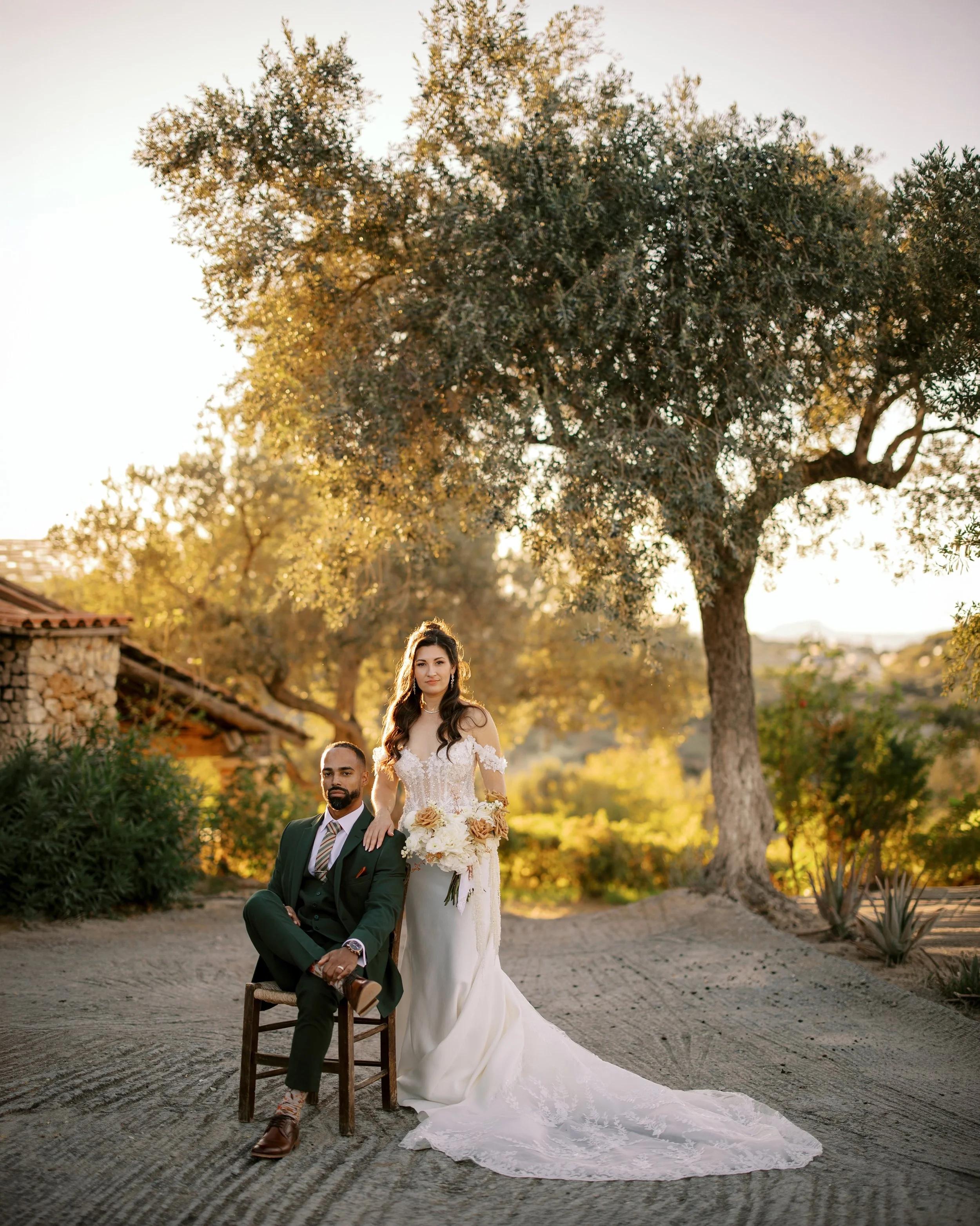 Beneath the olive trees, among the vines, where the light falls generously and the dust on the earth remembers more than we ever will&hellip; another beautiful love story unfolding.