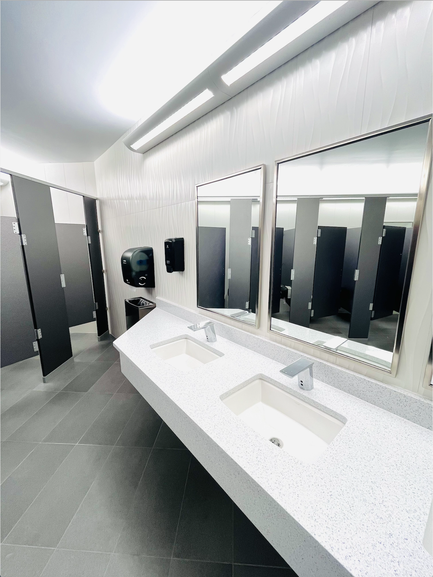 Fully custom bathroom remodel provided by Advanced Floor and Wall Concepts, LLC