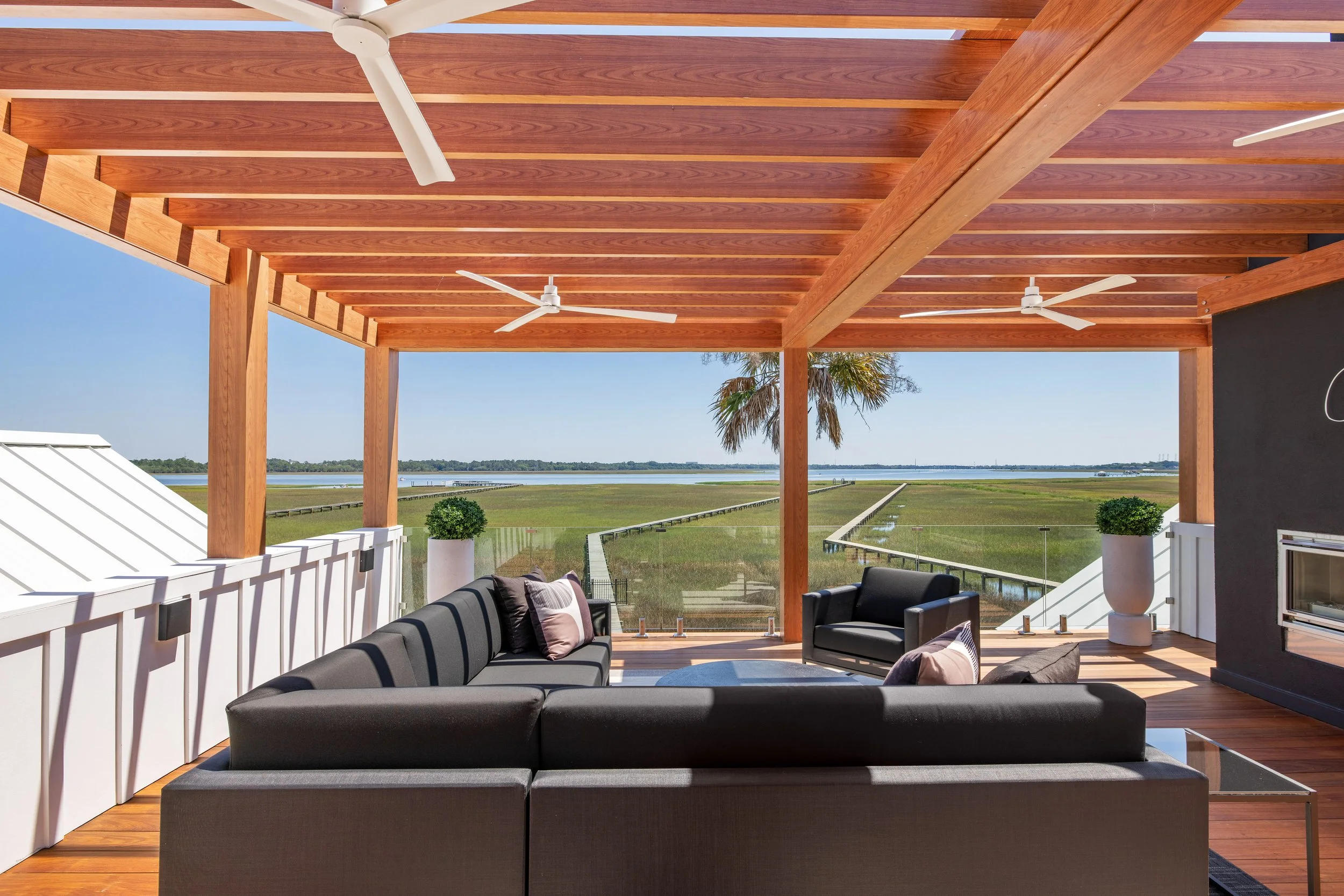 Modern Roof top deck design Charleston Sc