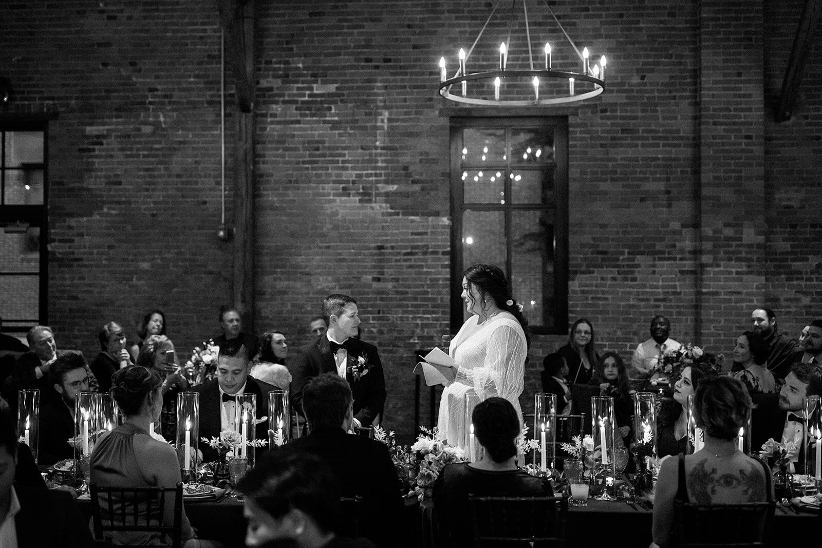 Loving the drama of this candle-lit reception with Kat &amp; Logan 🖤😍

Florals/draping/decor: @petalsandleavesflorist 
Planning/coordination/decor: @berlynevents 
Photography: @jhannahphoto 
Rentals: @aidenandgrace 
Linens: @gyclinens 

Image descr