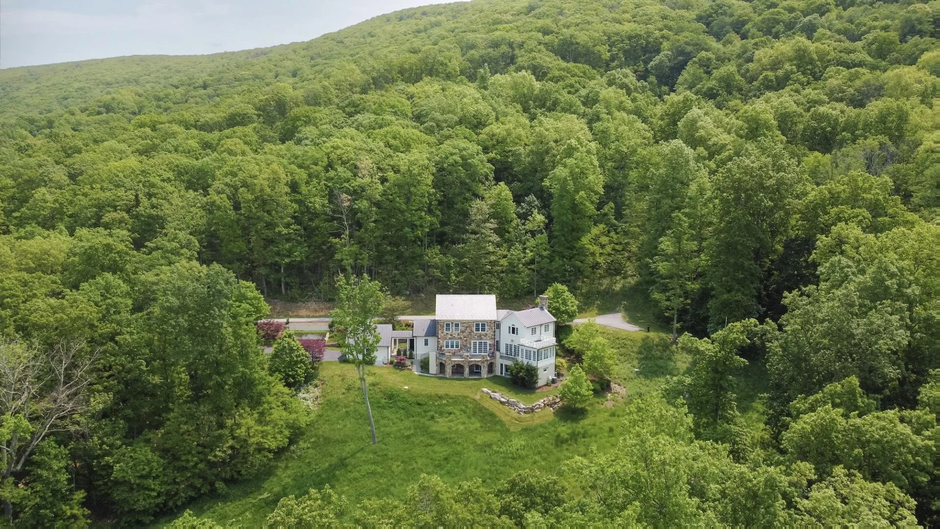Homestead Lookout vacation rental with mountain views from every room in Hot Springs, VA.