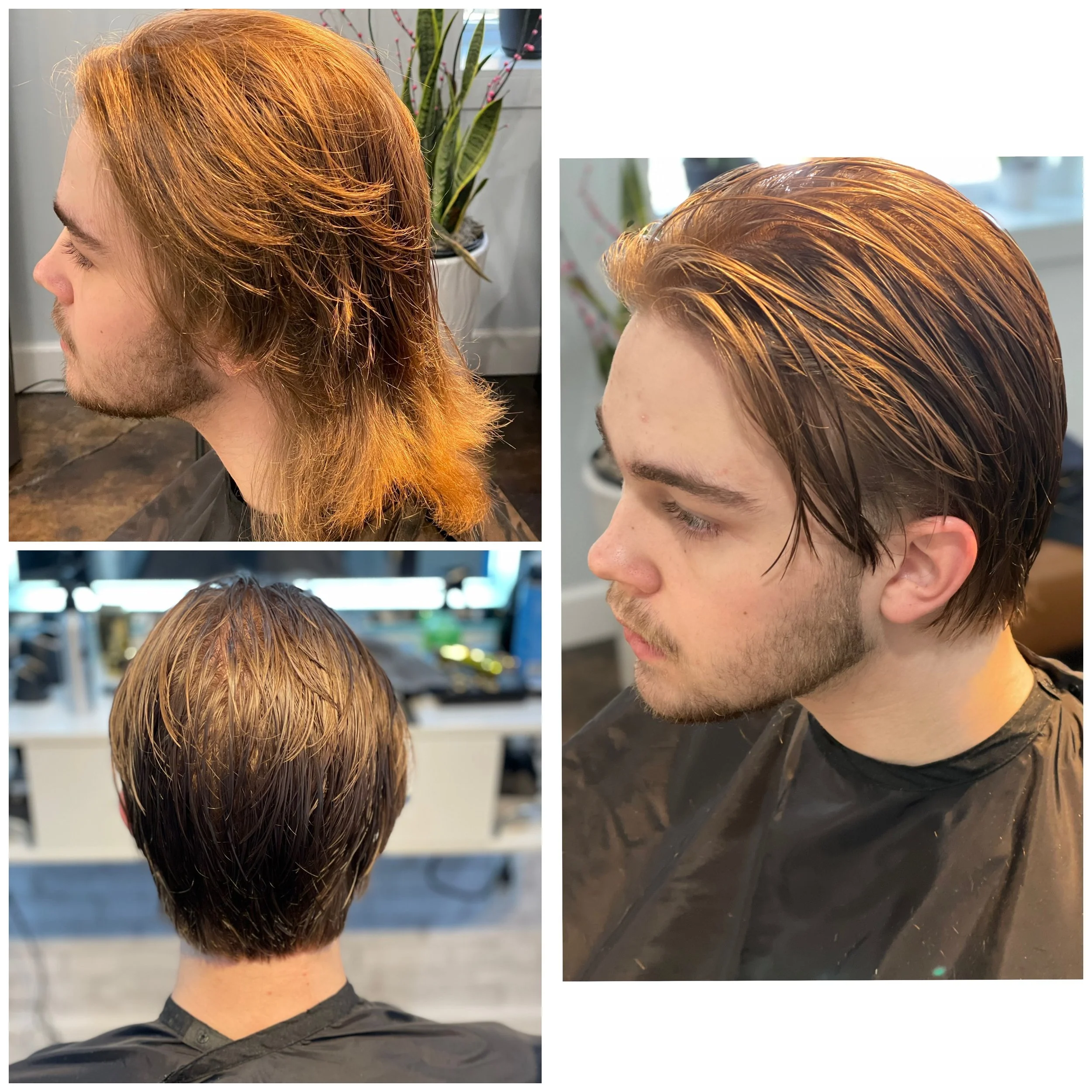Short Layer Haircut & Beard Trim 
