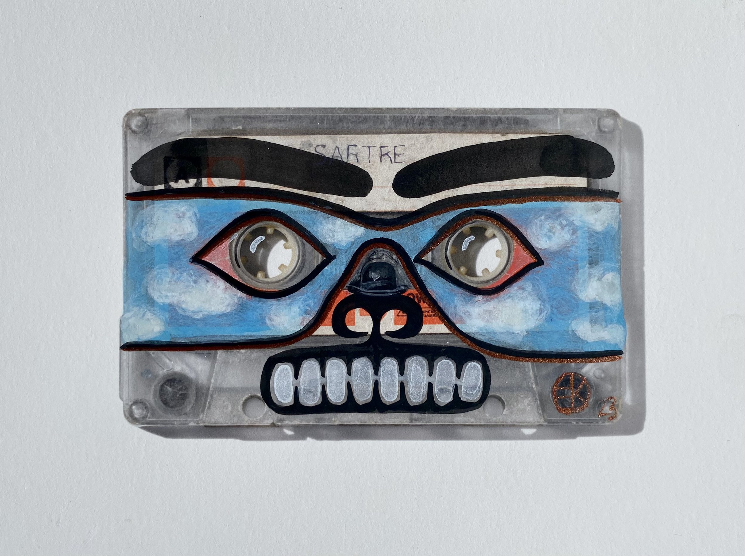 Insecure Mixtape. Existential Reclamation Story. 40. Gám áa uu díi gyaahlangáay is’anggang (This is not my story.) 2023. Giclee print & watercolor on cotton rag. 4”x6”