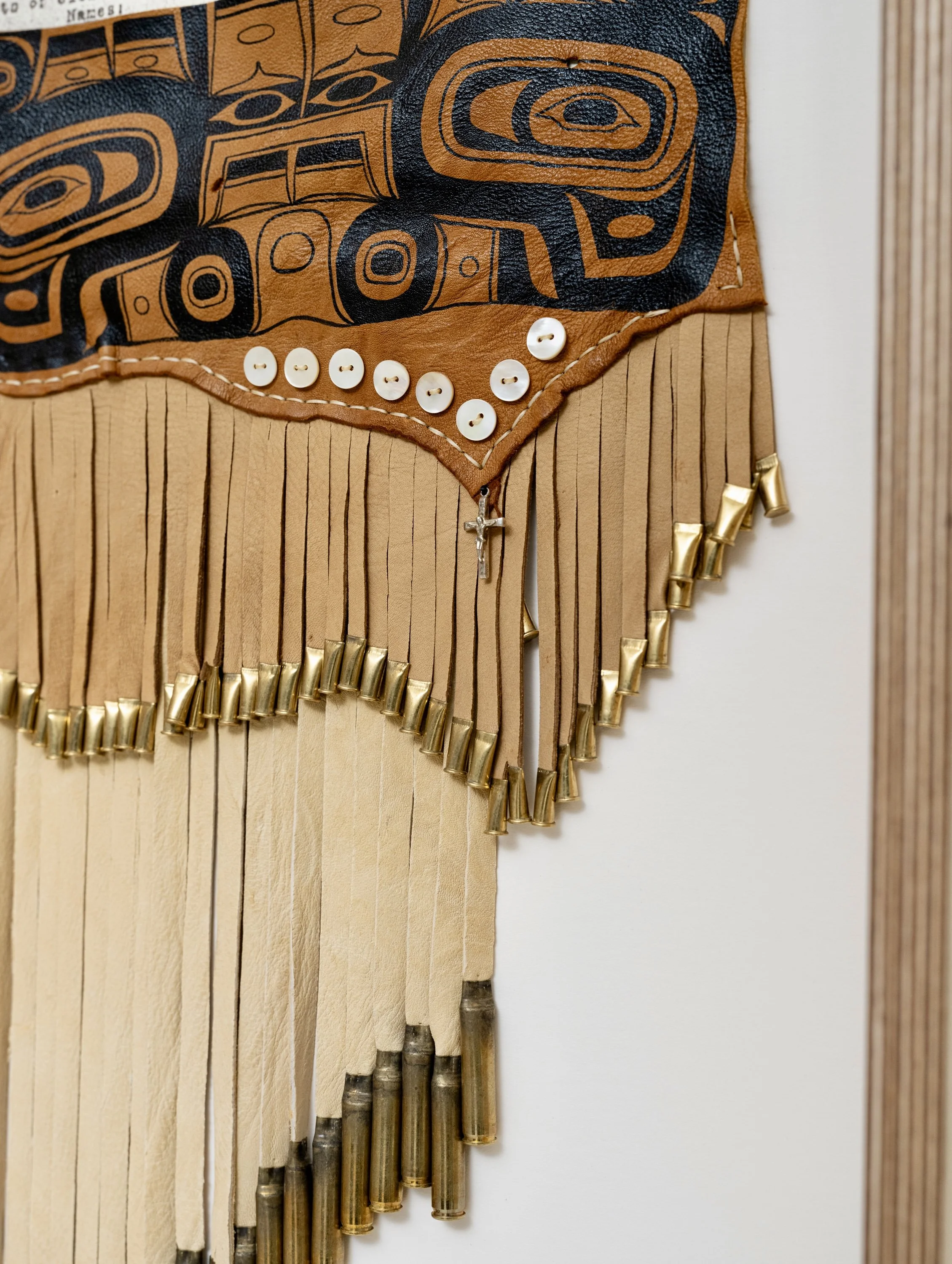 Kán gigáa / dance apron. Never Your Subject (White Lies with Our Skin in Your Game), detail
