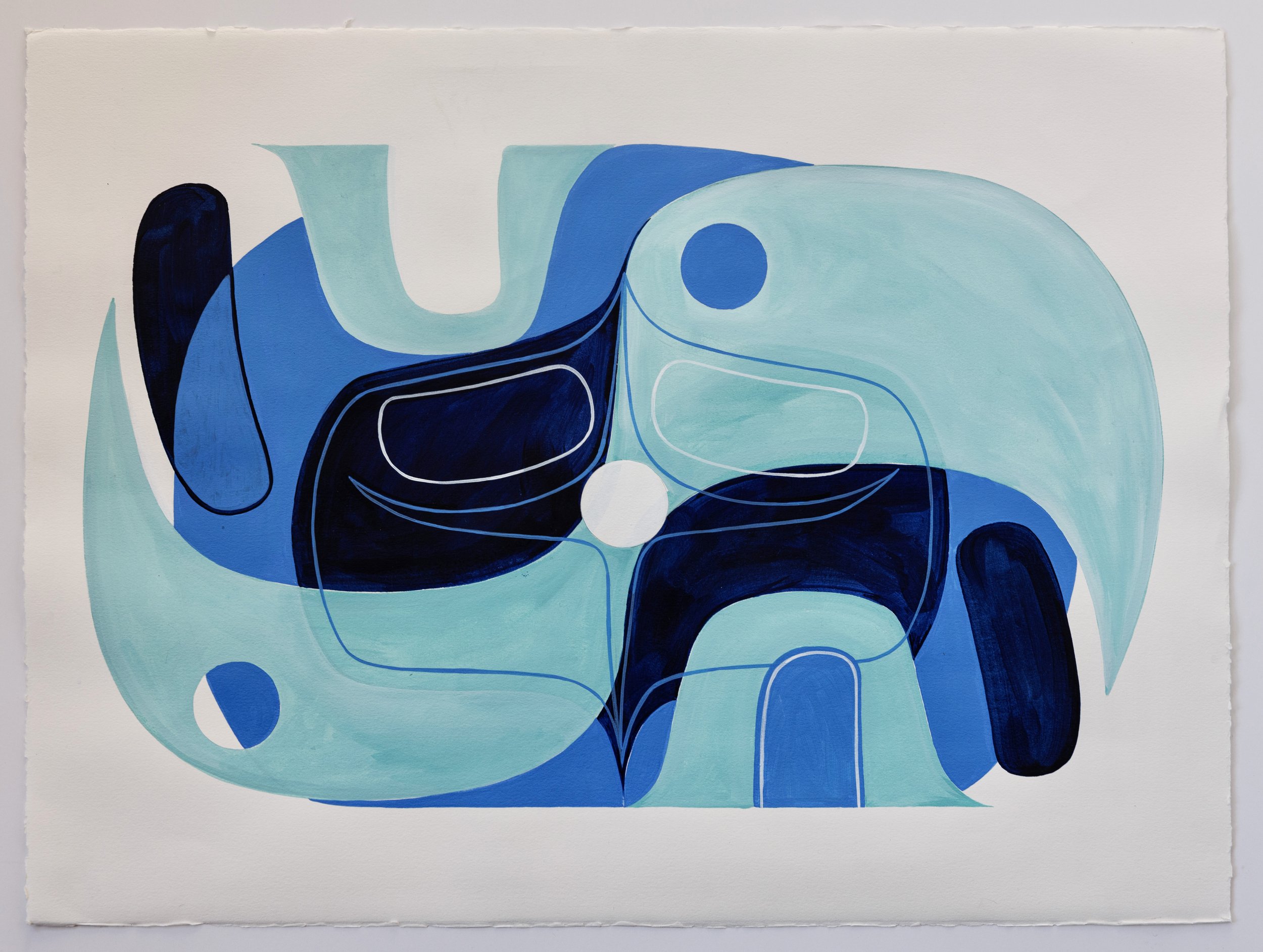 Split U, Twisted and Split Again
Acrylic on Paper, 2021
22”x30”

Private Collection