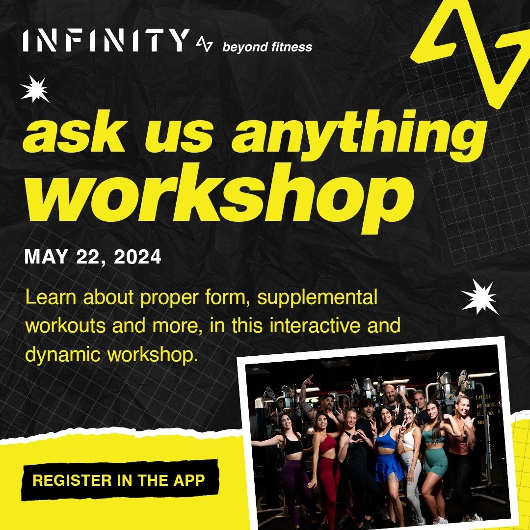 Got burning questions about fitness? 🏋️&zwj;♂️ Join us for our 'Ask Us Anything' Workshop on May 22! 

Gain insights into proper form, supplemental workouts, and more in this interactive and dynamic session.

Don't miss out &ndash; secure your spot 