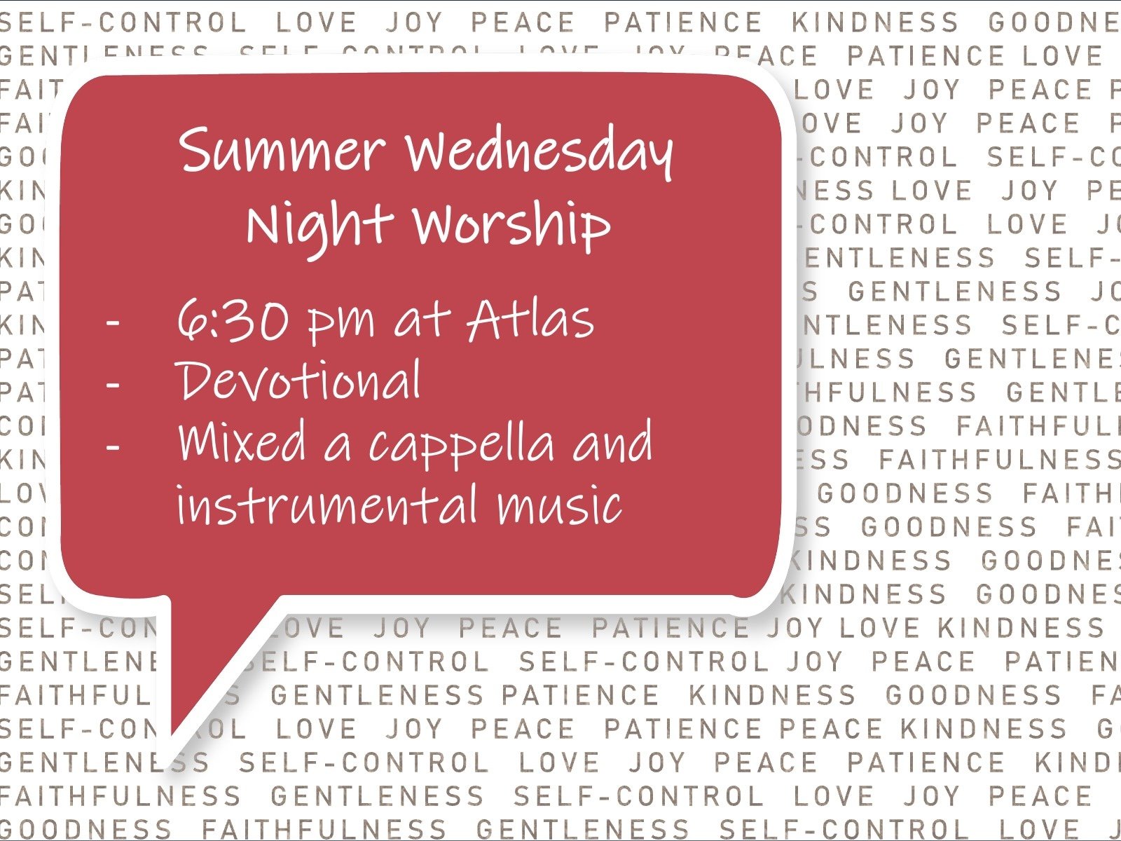 Wednesday Night Worship at Atlas