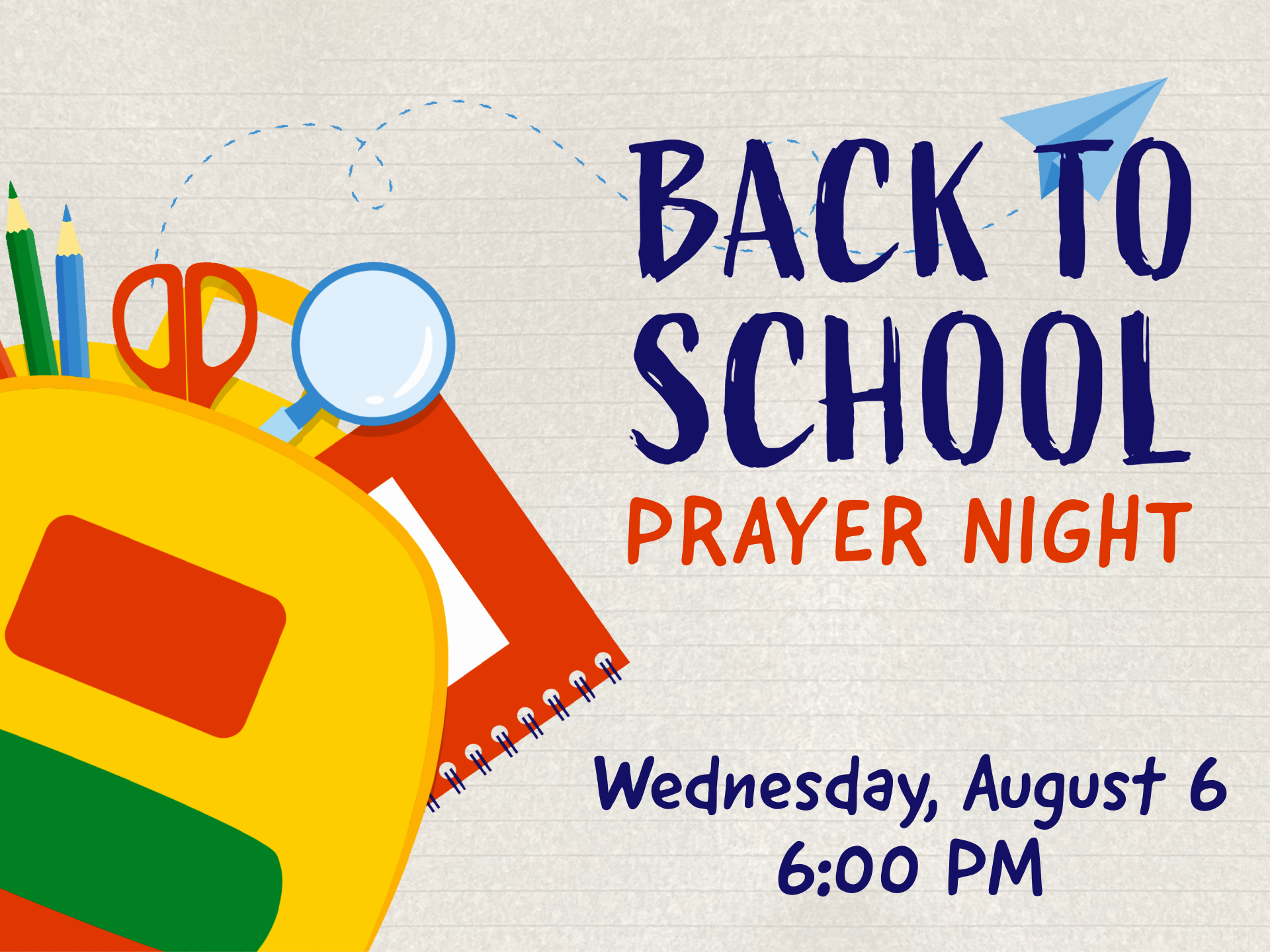 Back to School Prayer Night