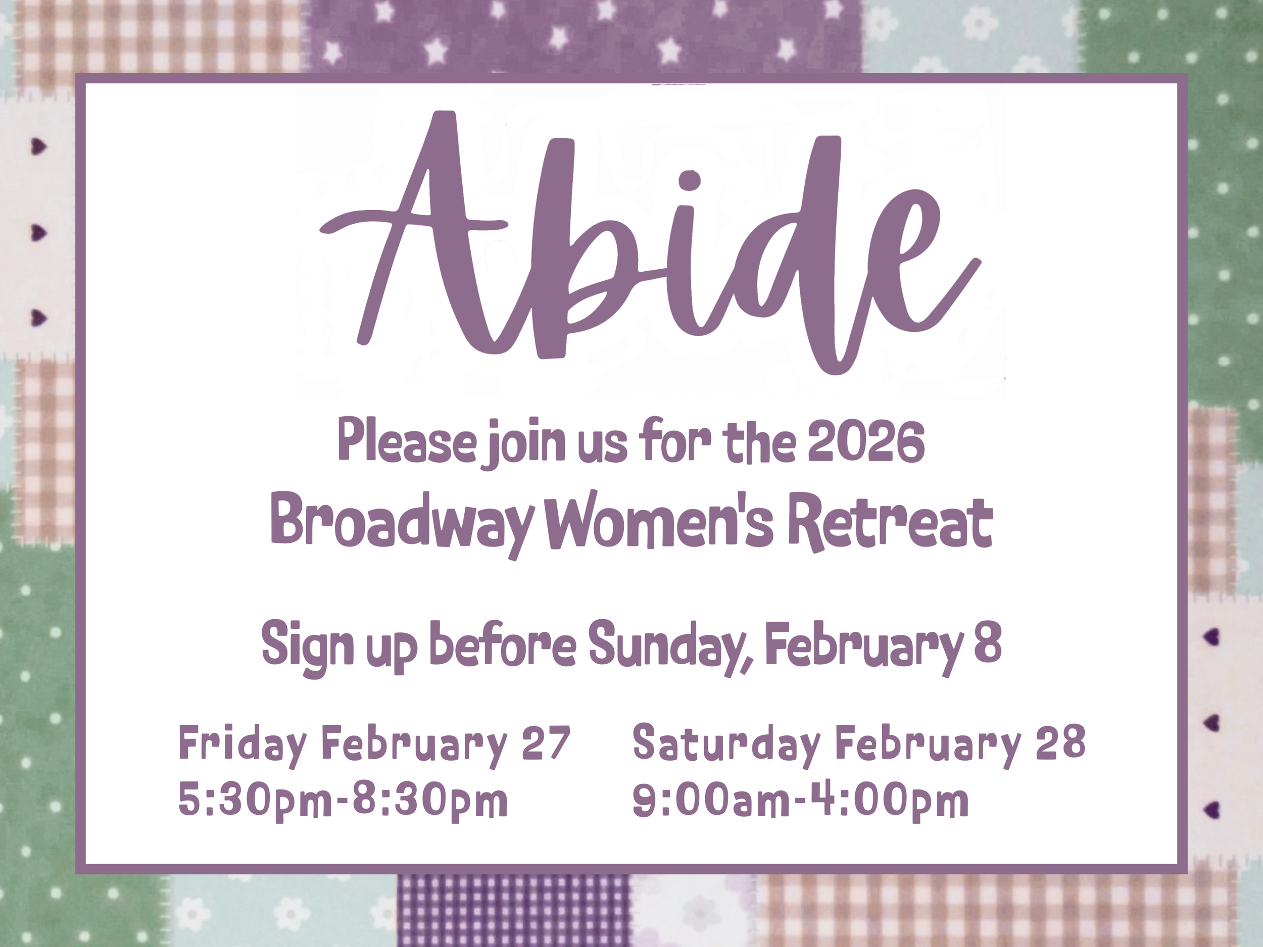 Click here to sign up!