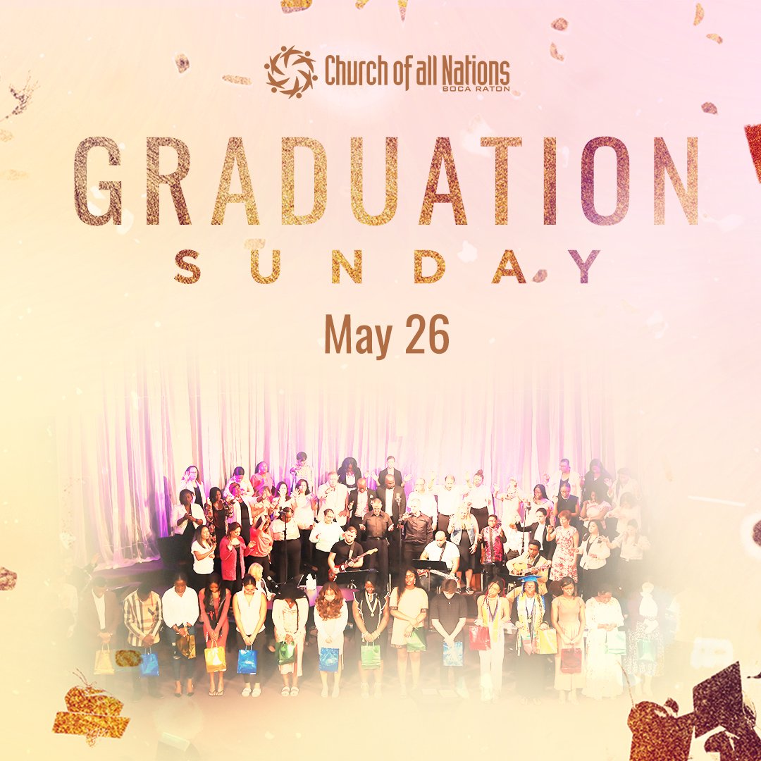 Are you graduating from high school or college? Sign up in the lobby after service this week to participate in Graduation Sunday.
