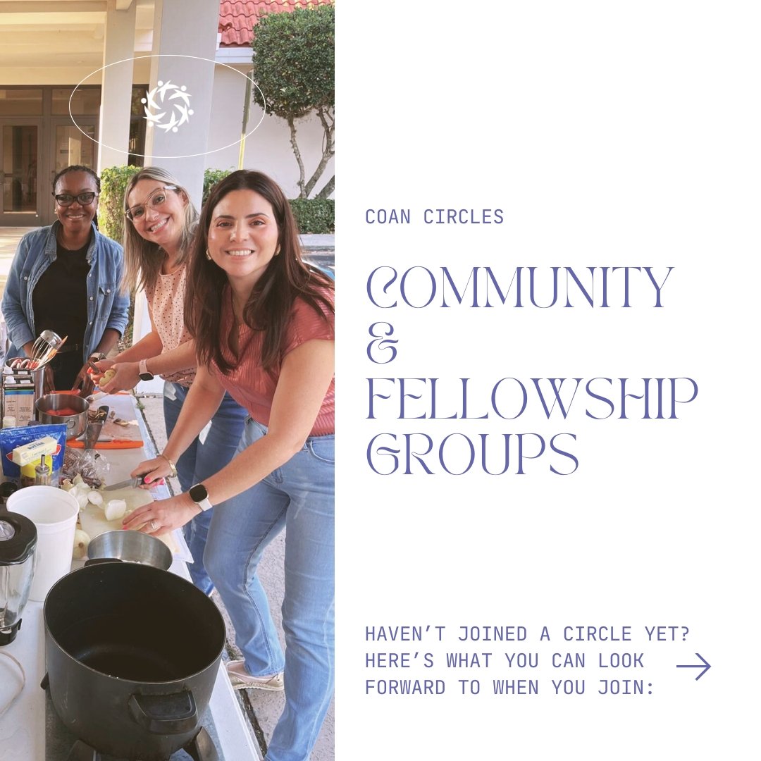 Have you joined a Circle yet? Take a peak at some of our groups that started meeting this month: Cooking, Apologetics, Photography, and Outdoor Mens Group. There's so many more to choose from. Sign up in the lobby after services this week and get plu