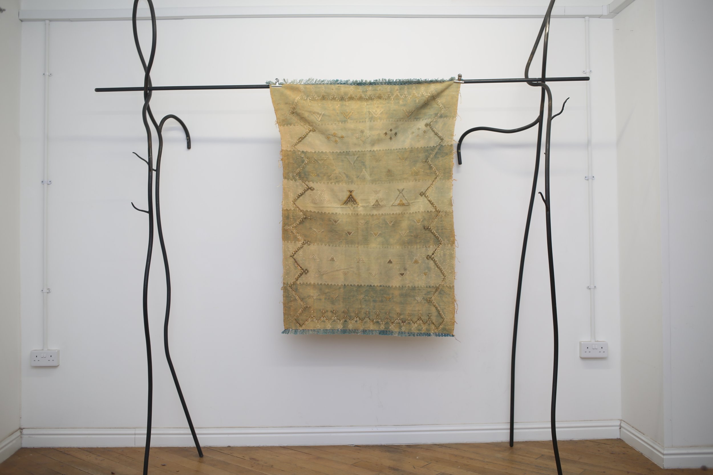 sandy blue cactus silk