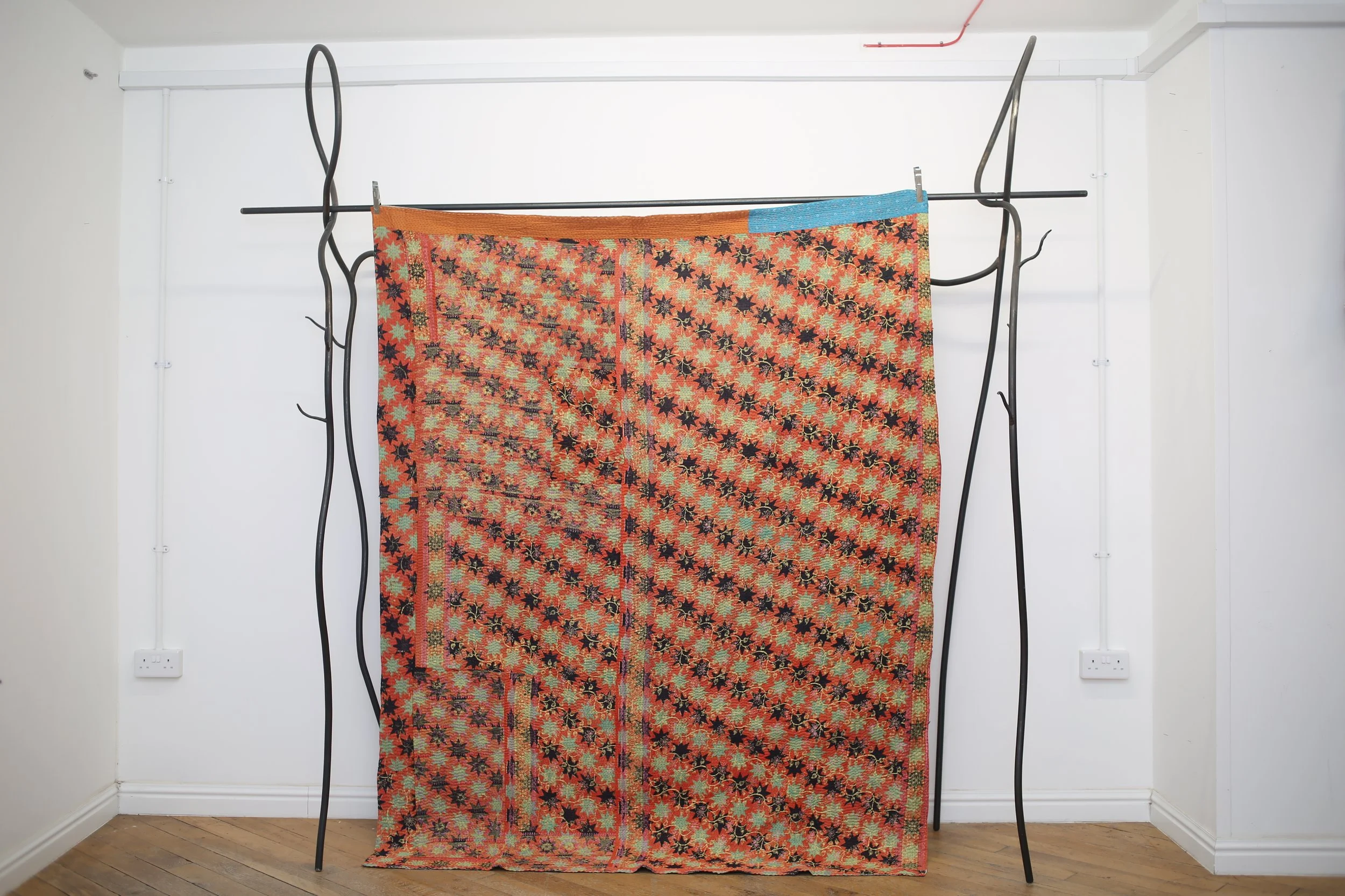 printed stars kantha