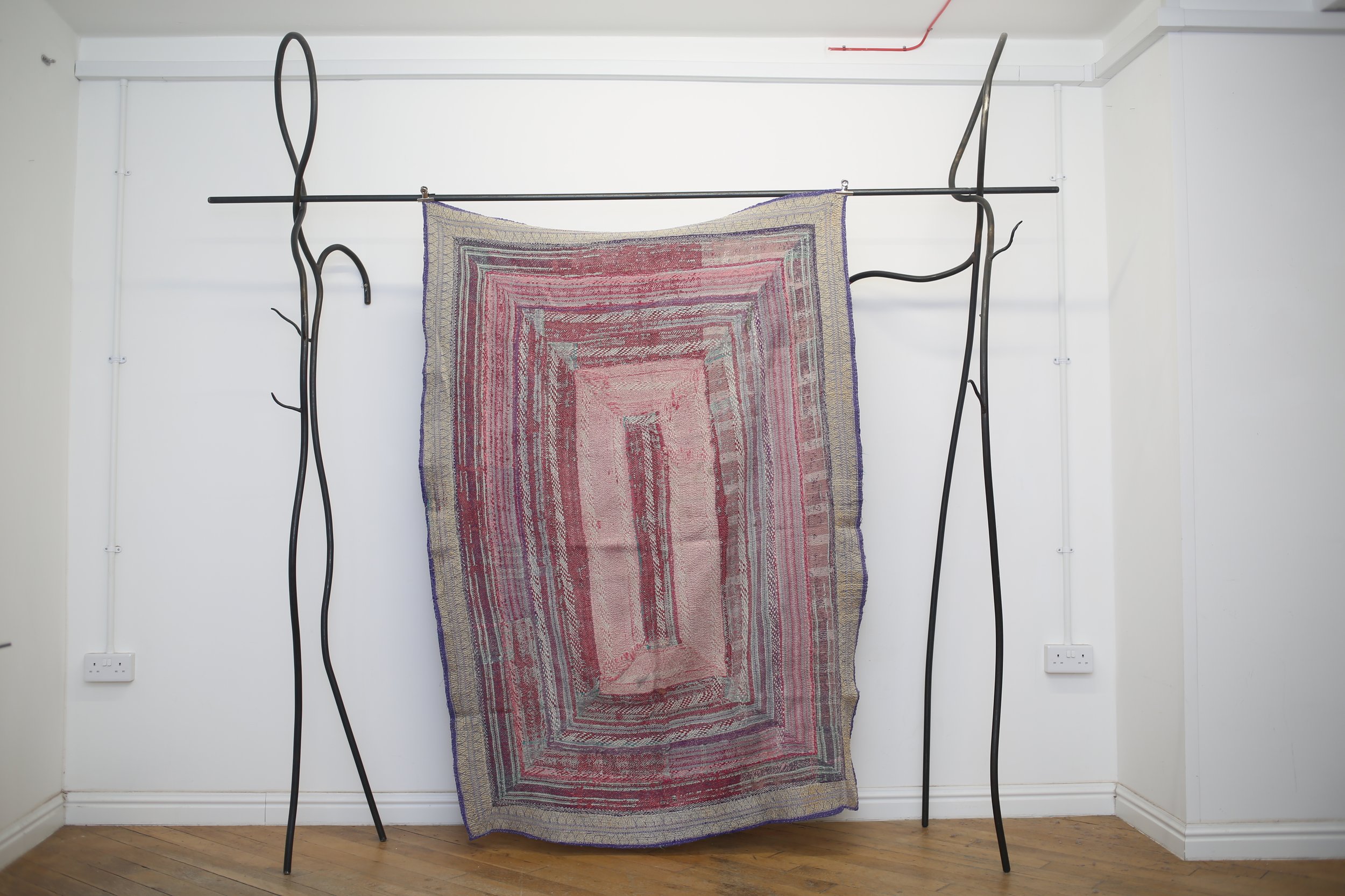 shades of pink kantha quilt