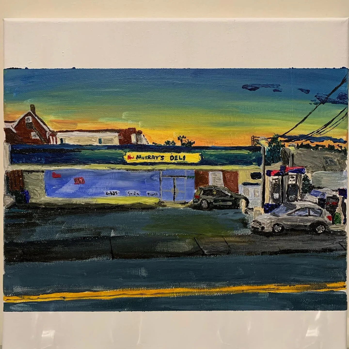 Painting of Murray&rsquo;s that I was originally gonna do in oil pastels but I&rsquo;ve been having too much fun painting recently