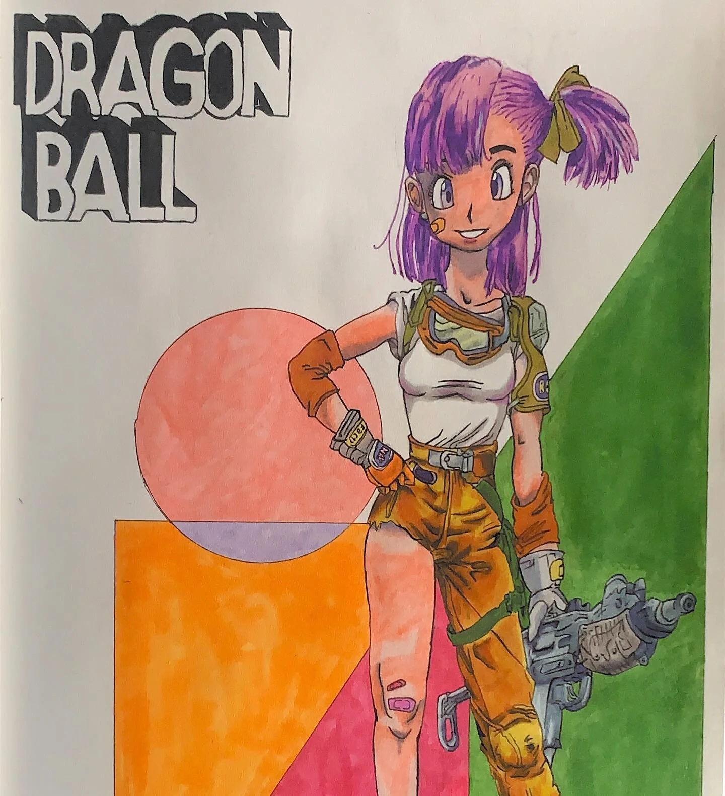 Another finished piece. Been having fun doing these old dragon ball manga covers