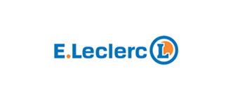 logo du supermarché Leclerc bleu et orange