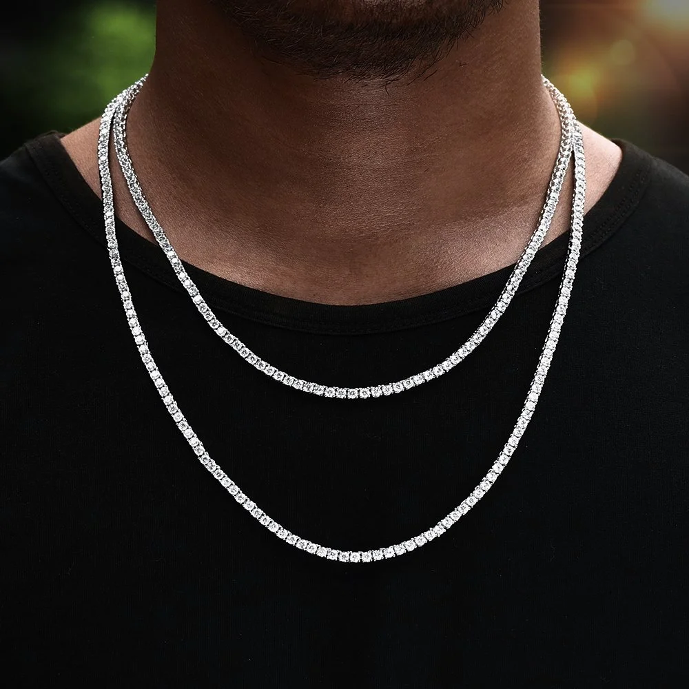 DIAMOND TENNIS CHAIN IN 14K WHITE GOLD 