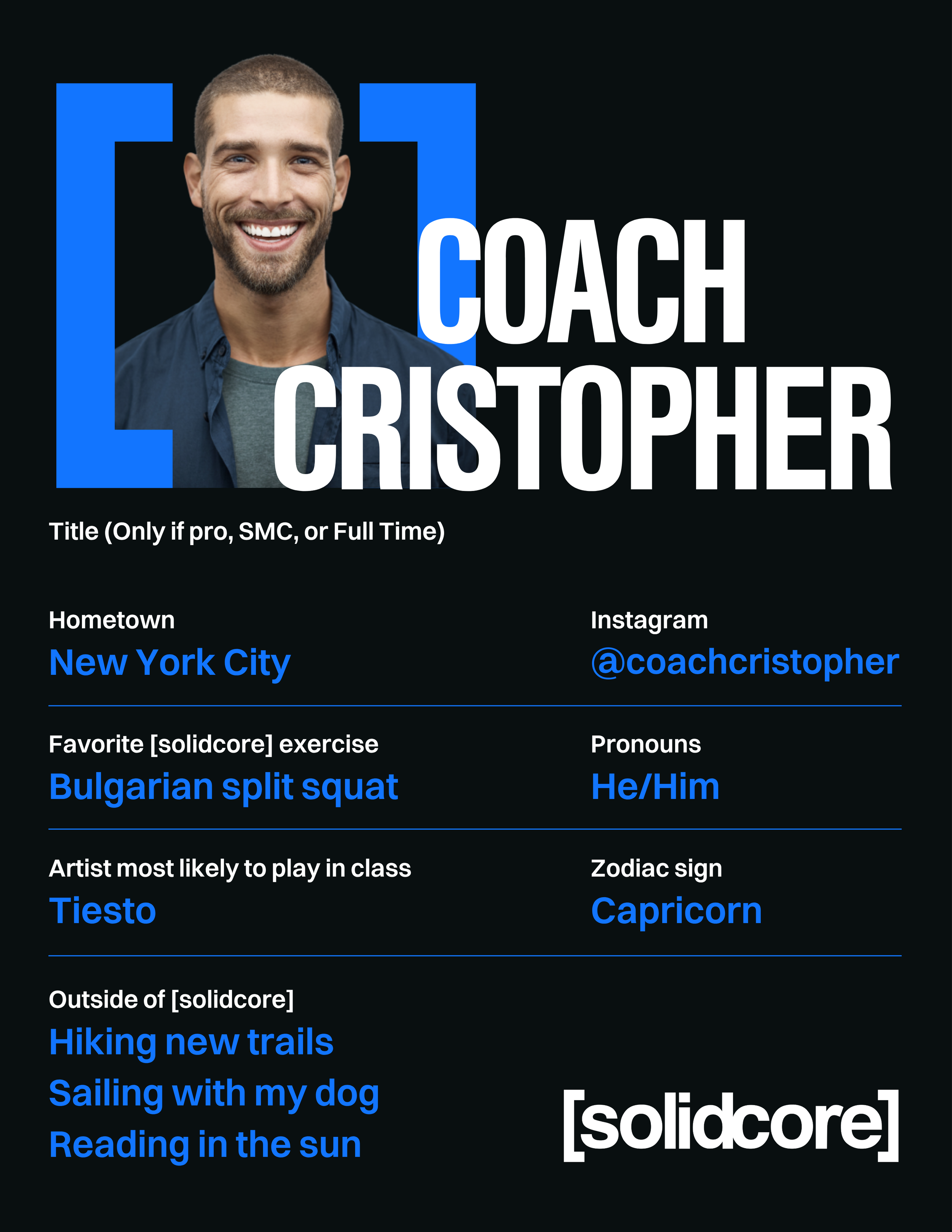 Coach Bio Signage