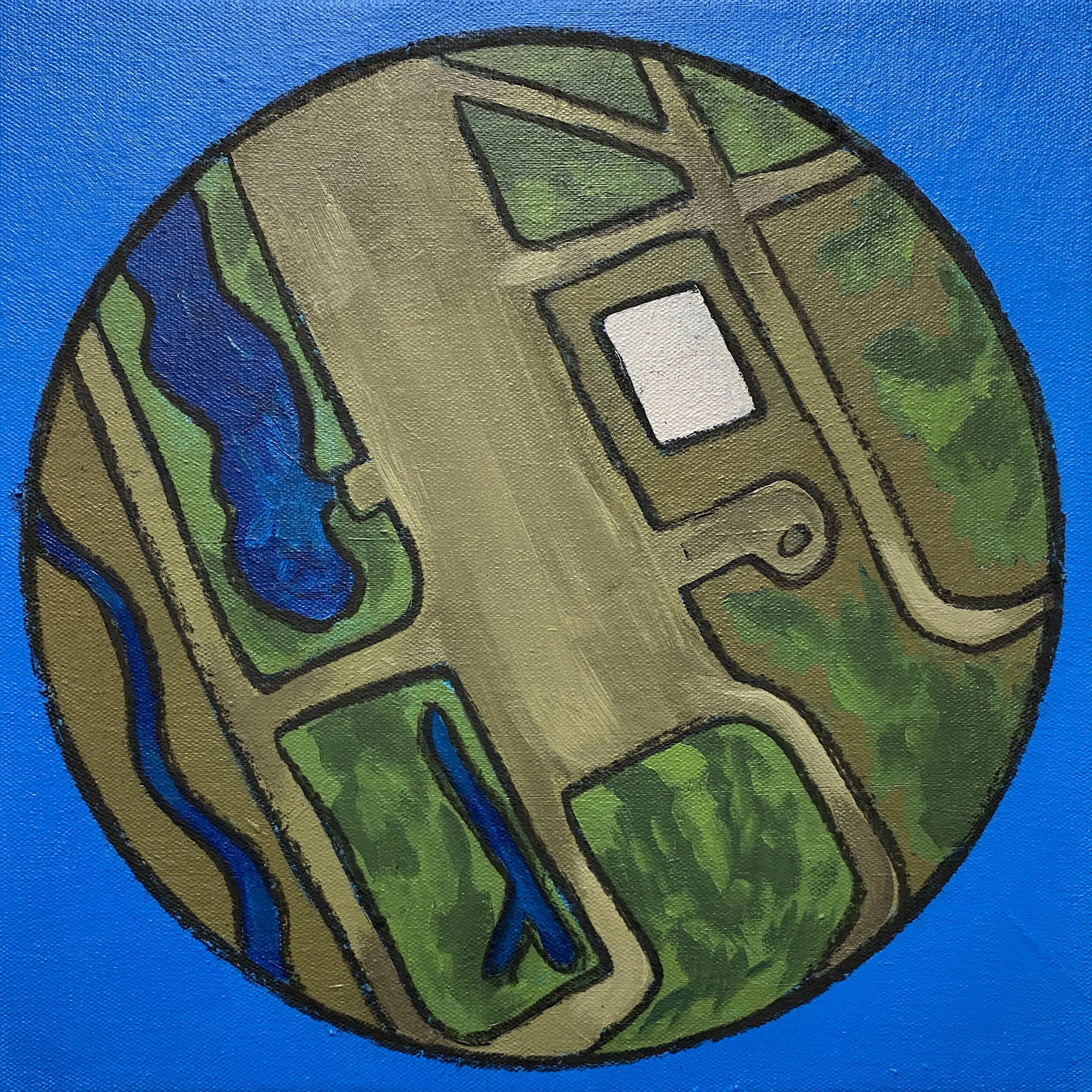  AFB 1  acrylic on canvas  15 × 15in   2025   