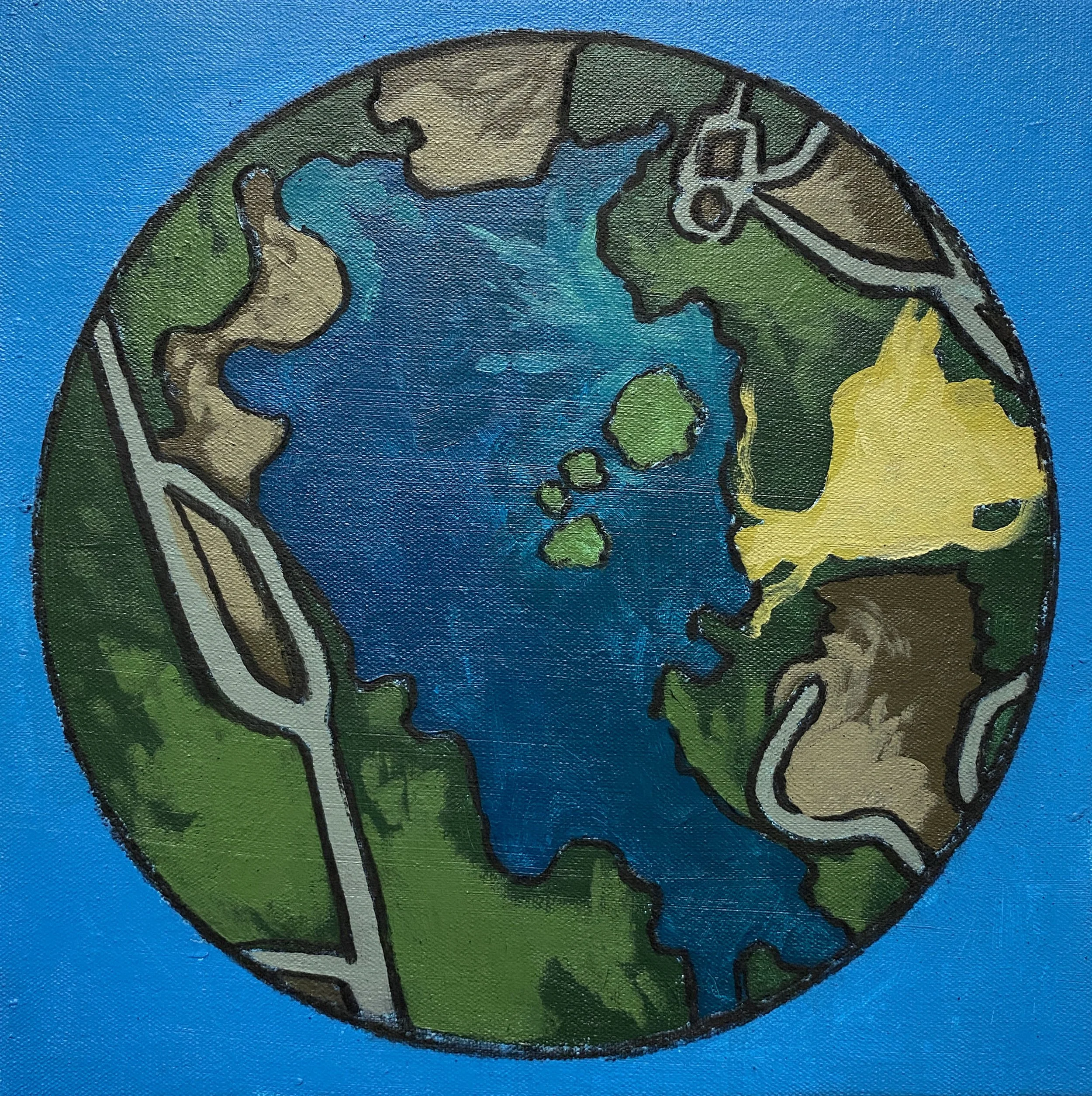  AFB 3  acrylic on canvas  15 × 15in   2025 