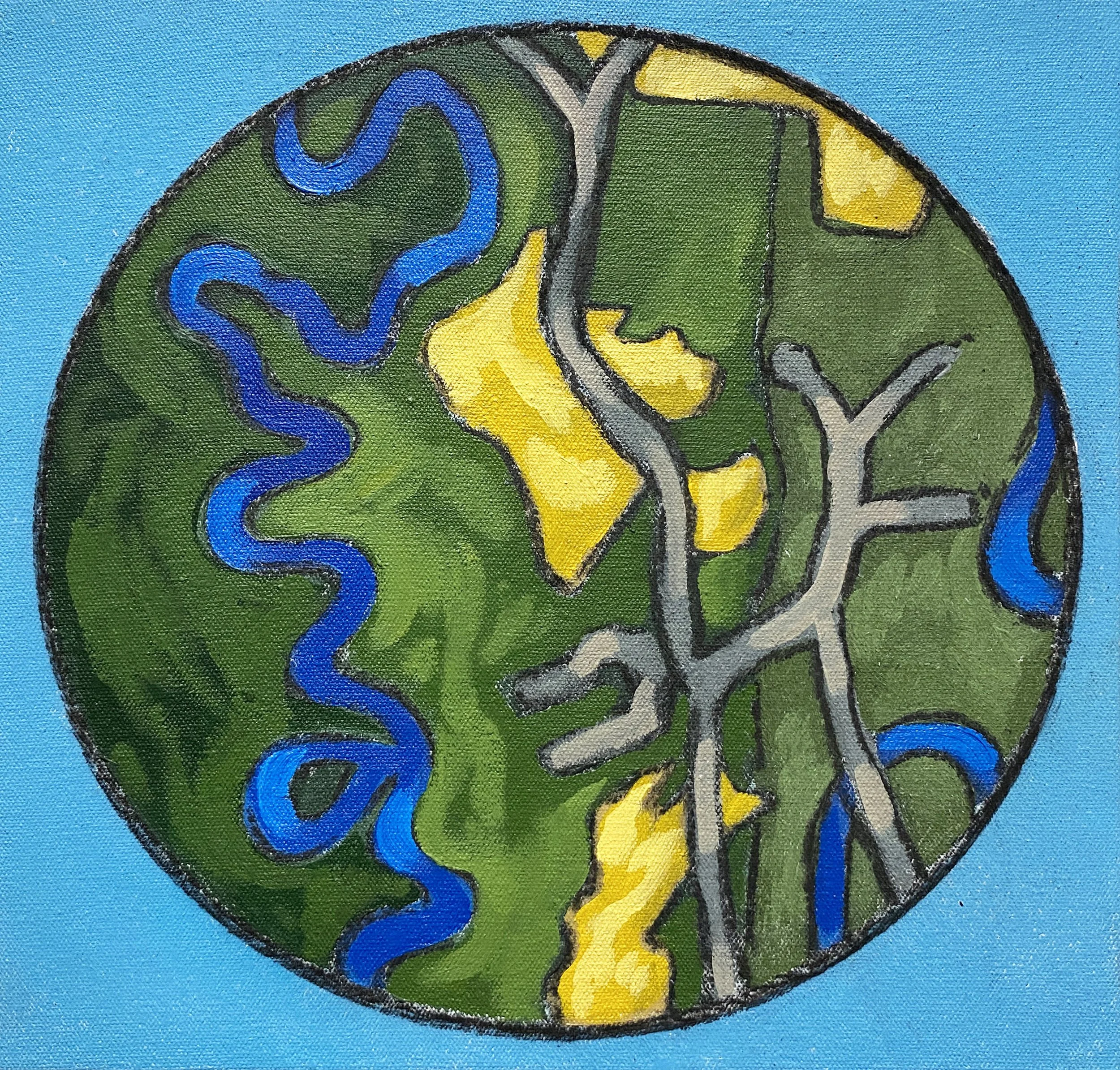 AFB 4  acrylic on canvas  15 × 15in   2025 