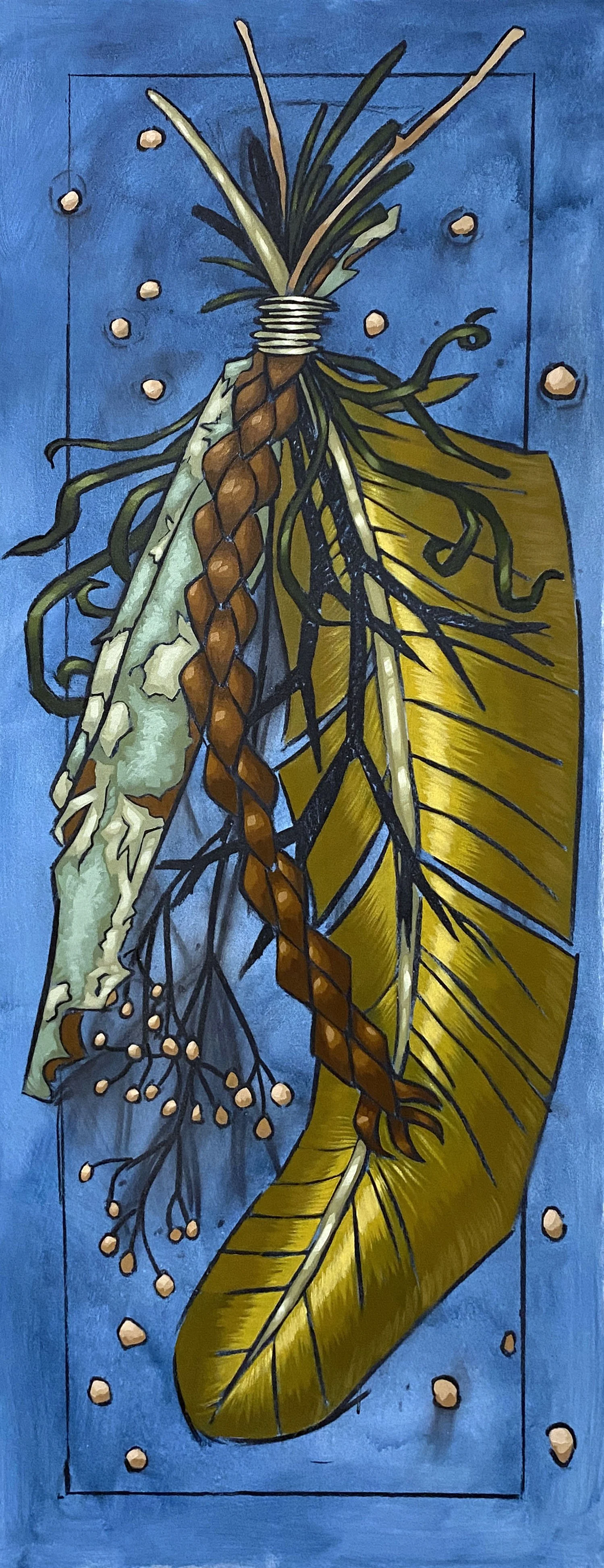  Mourning Bundle  29 × 72 in  acrylic paint and charcoal on canvas  2026 