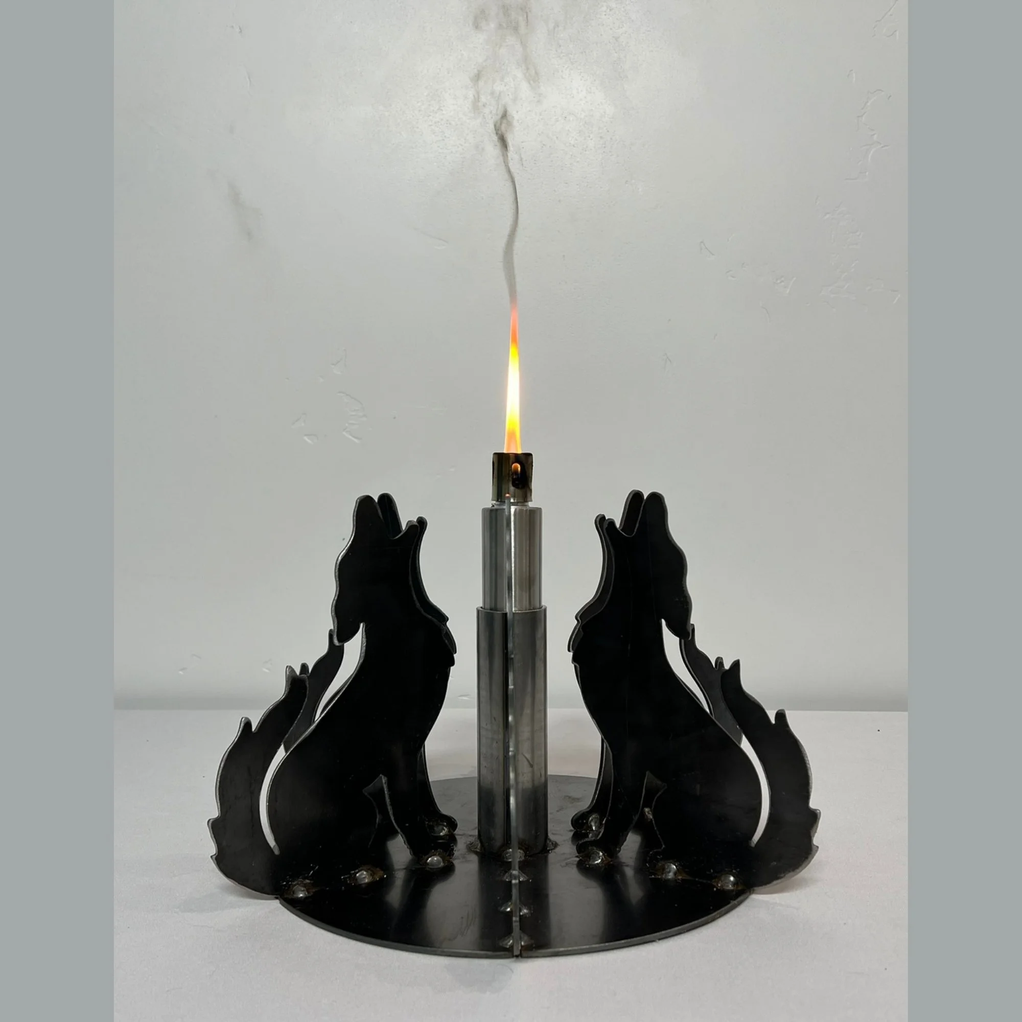 Howling Coyote Tiki Lamp