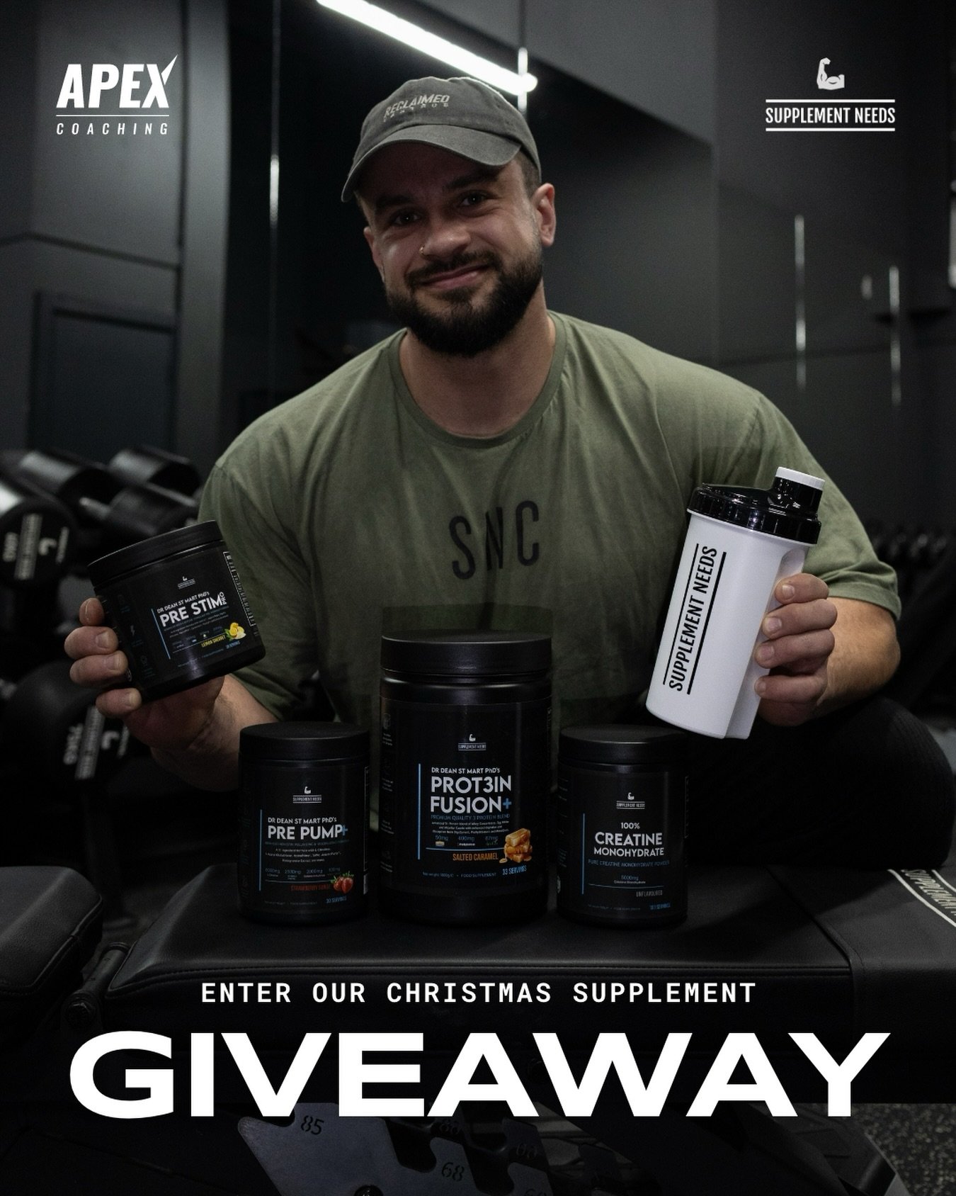 In the spirit of Christmas, I am buzzing to announce this mega giveaway with the support of the amazing @supplement_needs 

This is your chance to get your hands on some of SN&rsquo;s best sellers, absolutely free. 

The giveaway consists of:

.  Pro