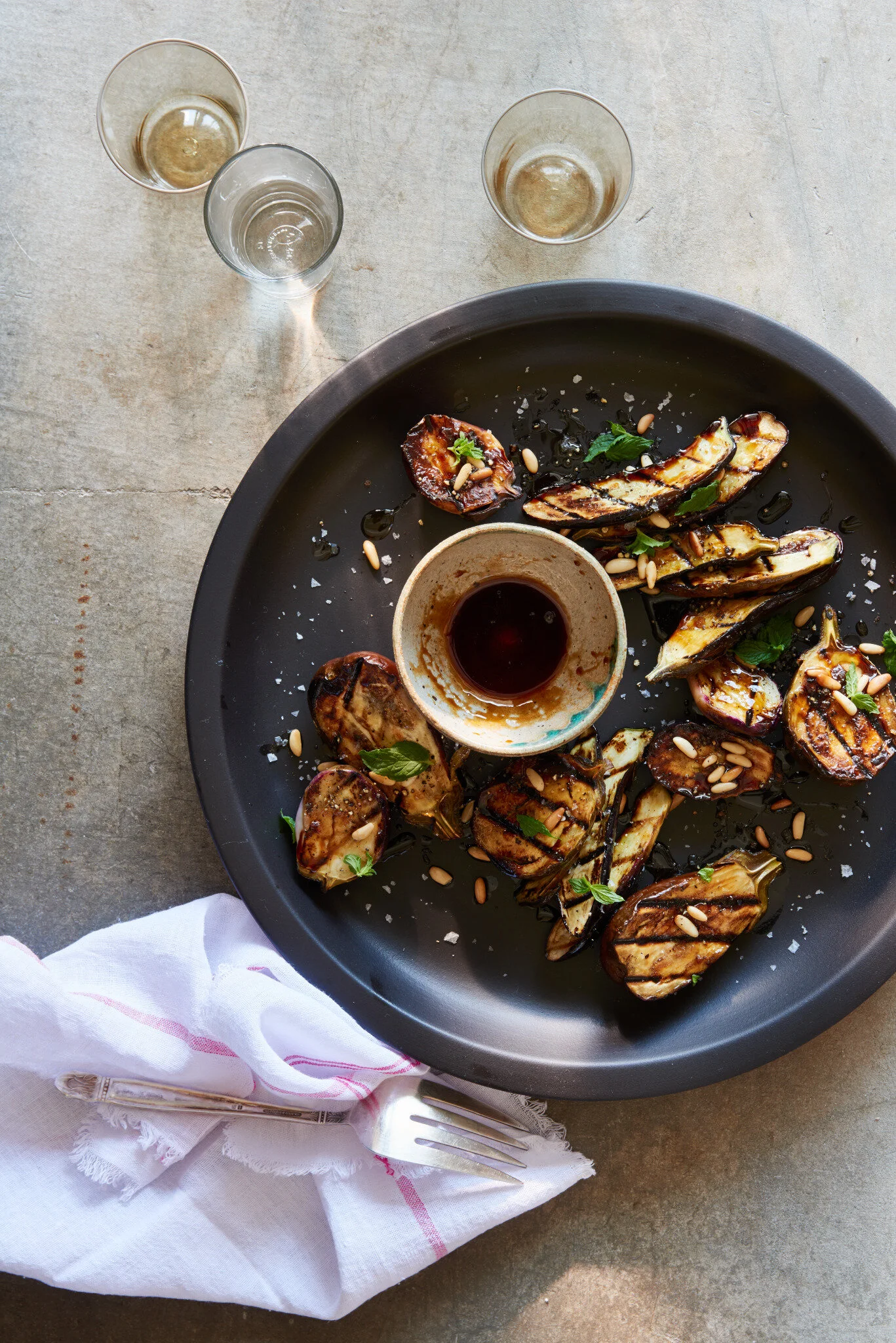 Grilled Eggplant With Pomegranate Molasses