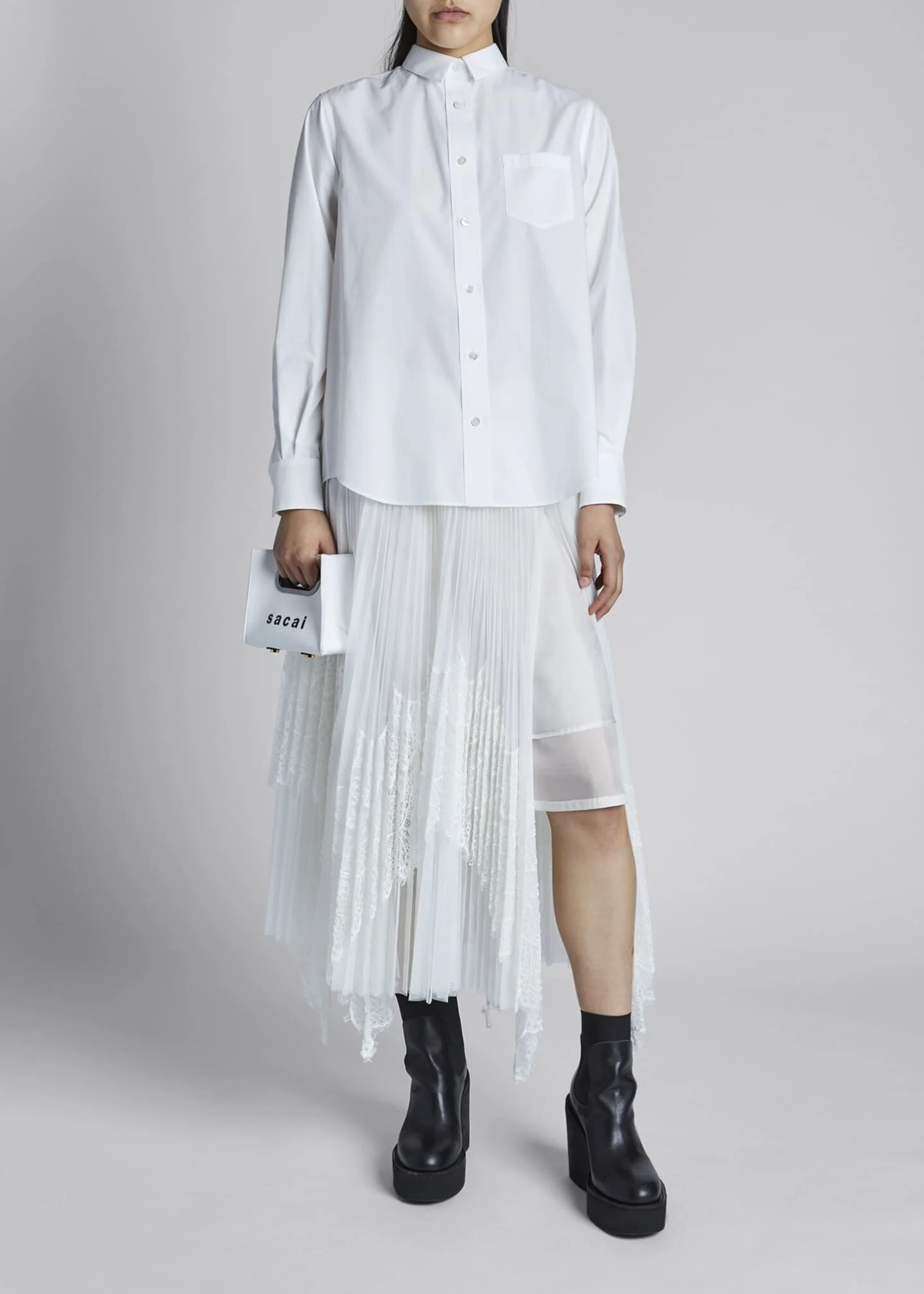 Poplin Button-Down Pleated-Back Shirt