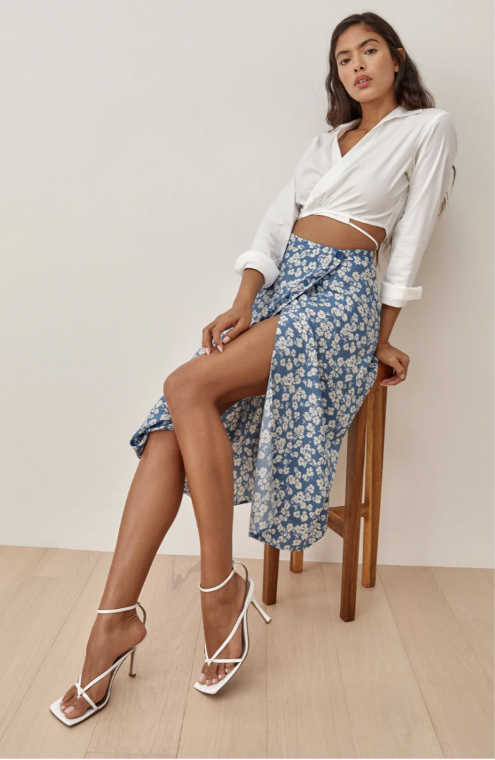 Betty Print Wrap Skirt