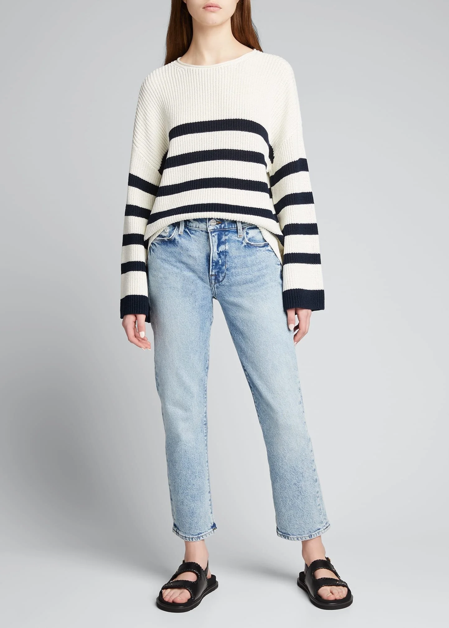 Le High Straight Cropped Jeans