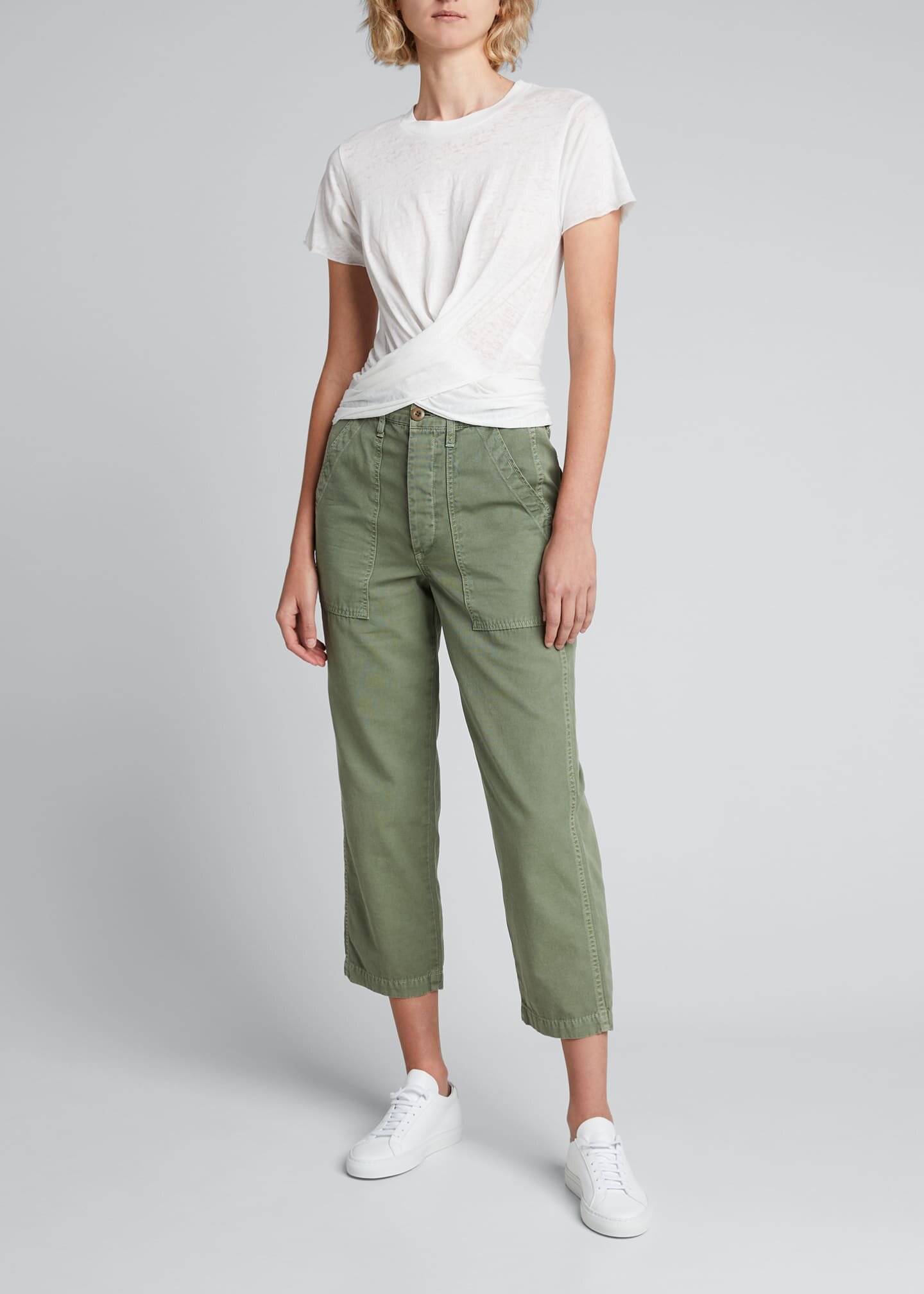 Frances Crossover Tie-Back Tee