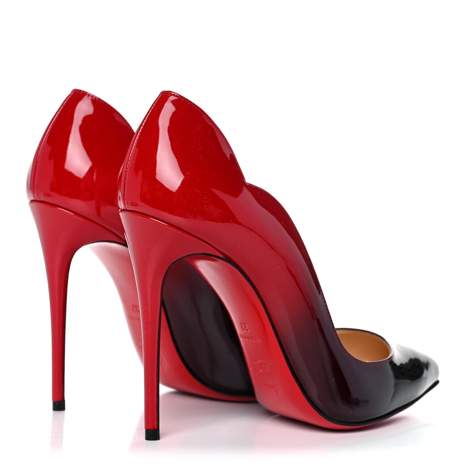 Patent Degrade Hot Chick 100 Pumps 37 Black Red