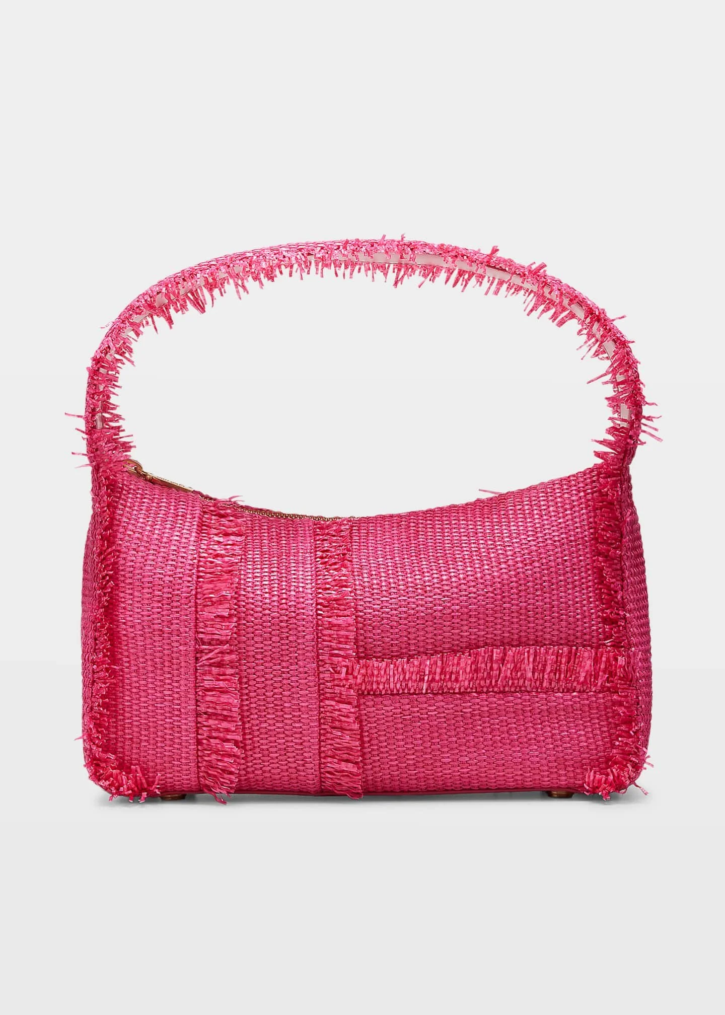 Malfi Mini Fringe Straw Shoulder Bag