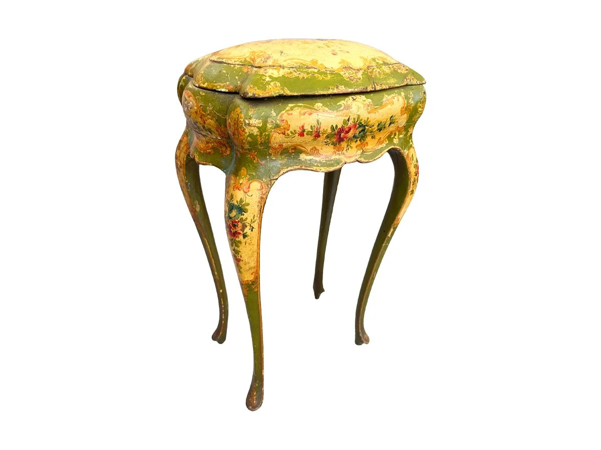 Venetian-Style Table with Hinged Top