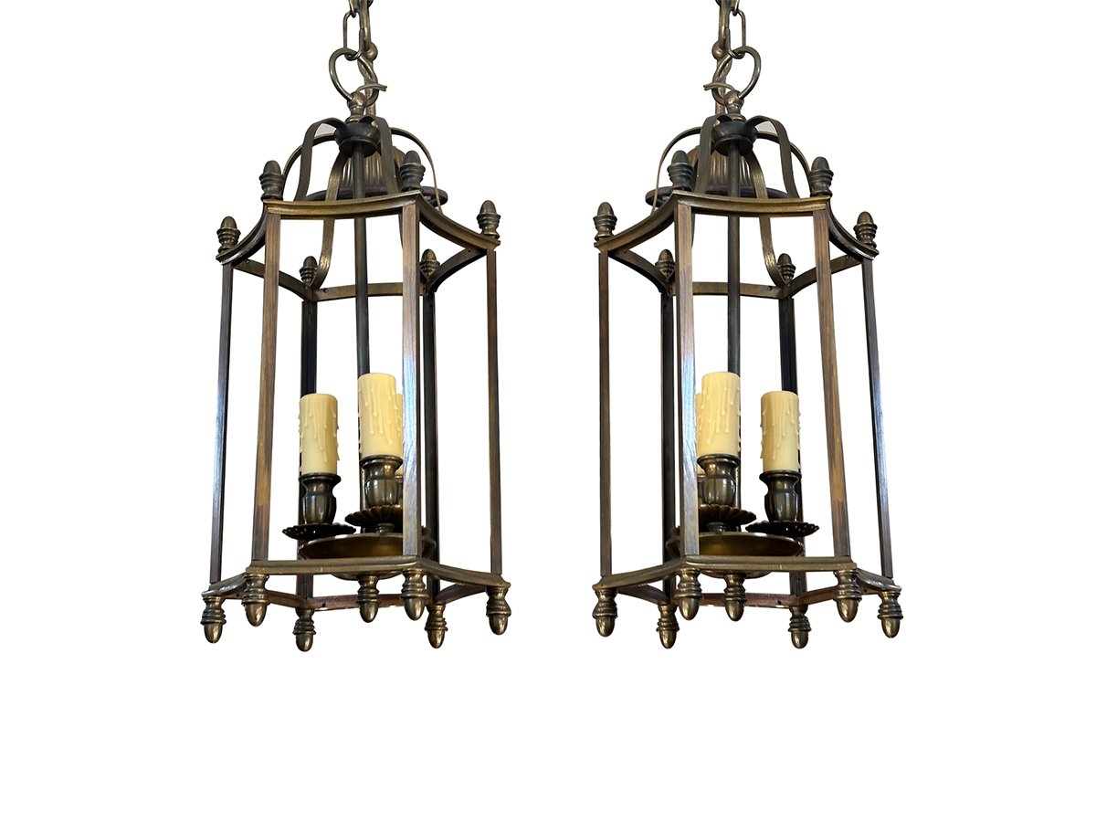 Pair of Brass Lanterns