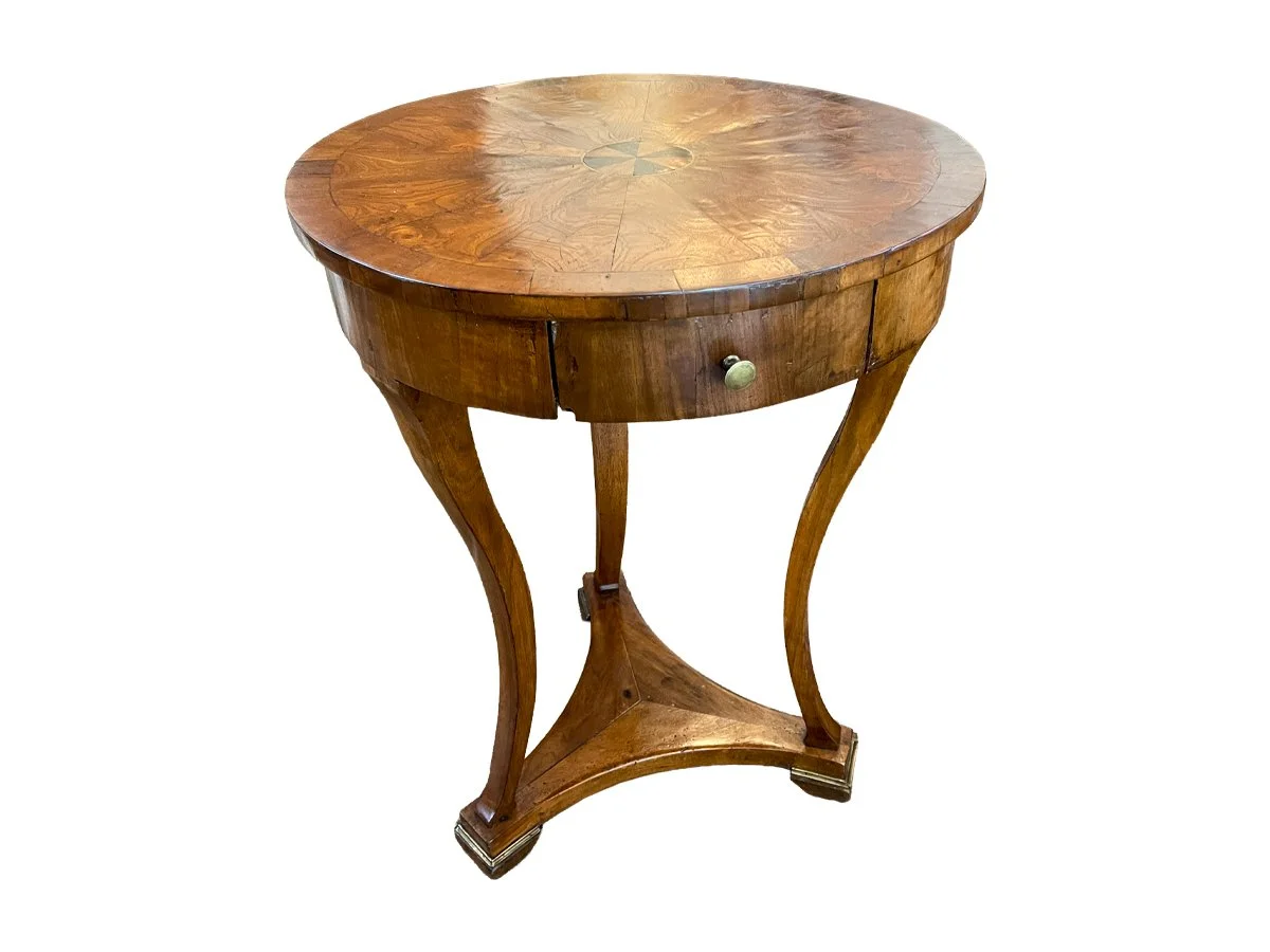 Walnut Side Table with Drawer