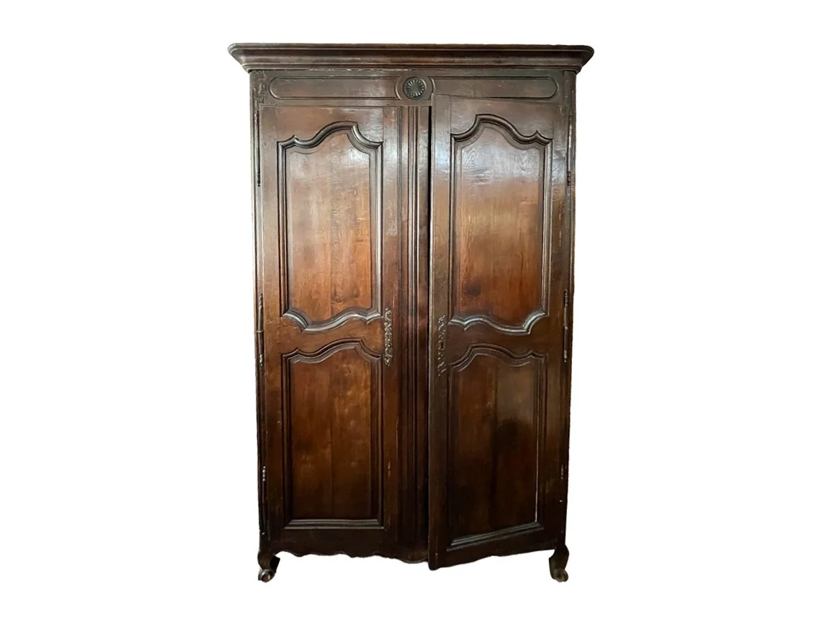19c French French Carved Oak Armoire
