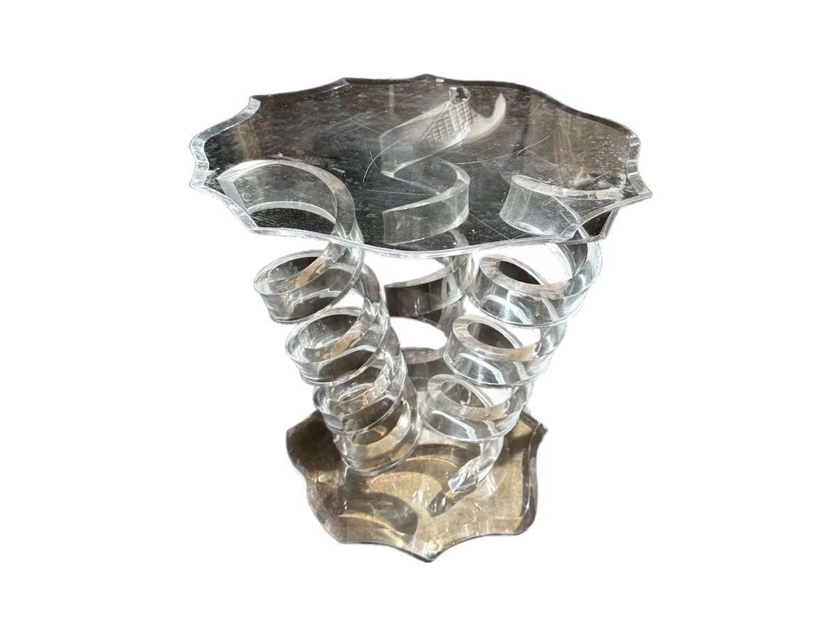 Mid Century Acrylic Spring Table