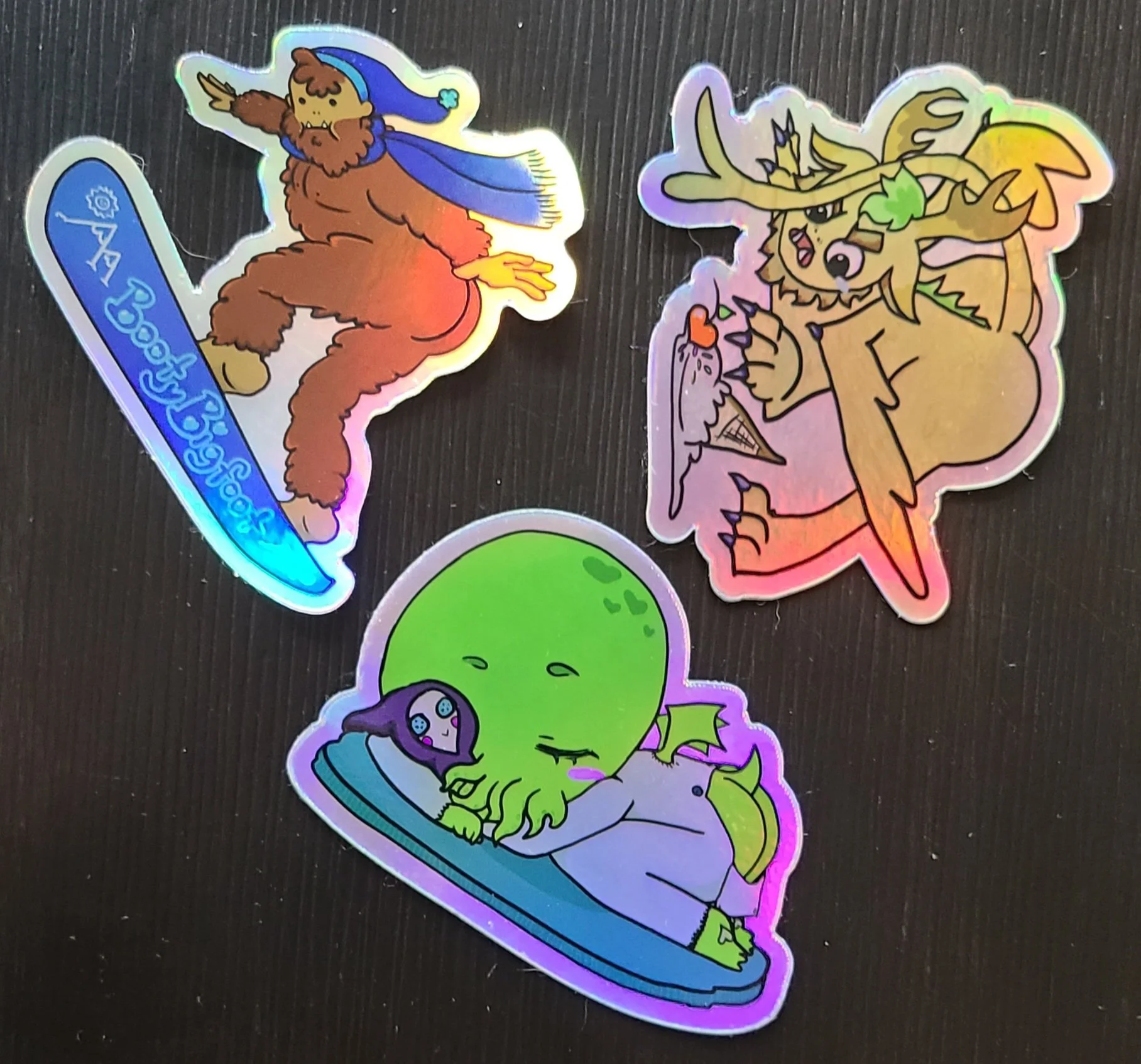 Holographic Booty Monster Sticker Set
