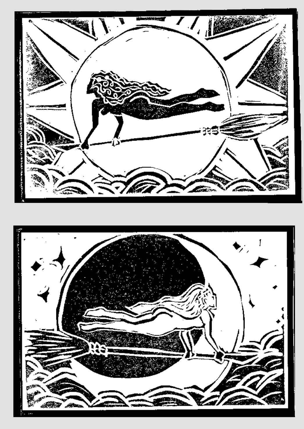 Celestial Linocut Print